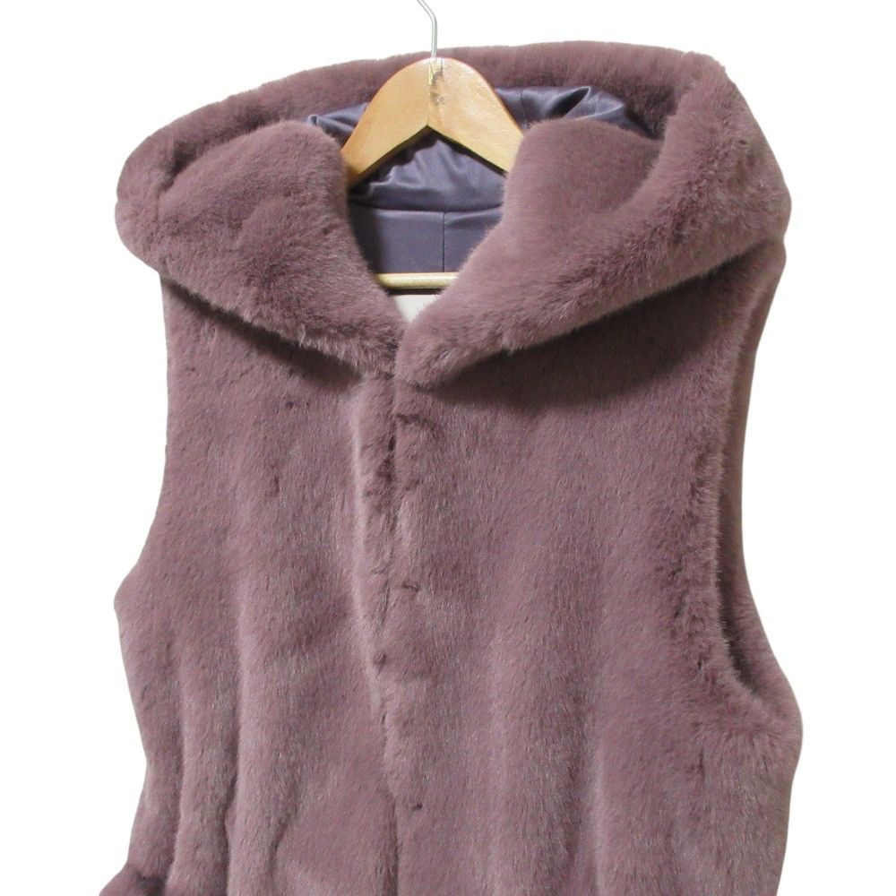Other Other Lemonplet Faux Fur Hooded Vest Fur Outerwear DUTY FREE for USA Size ONE SIZE - 4 Thumbnail