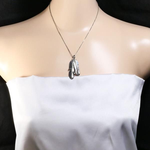Other Other 925 Silver Feather Necklace Precious Metal Necklace DUTY FREE for USA Size ONE SIZE - 3 Thumbnail
