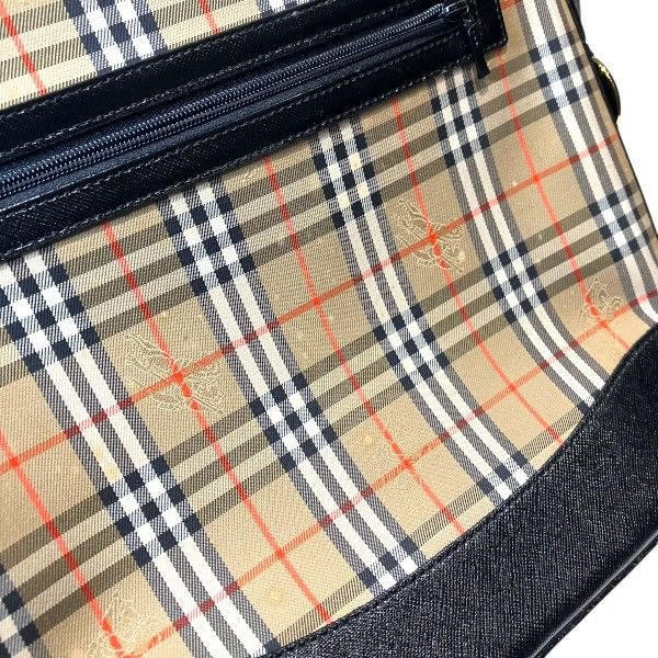 Burberry Burberry Burberry Nova Check Leather Canvas Shoulder Bag Leather Shoulder Bag DUTY FREE for USA Size ONE SIZE - 6 Thumbnail