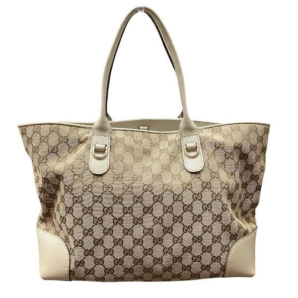 Gucci Gucci Gucci Canvas Leather Tote Bag Leather Tote Bag 269956 DUTY FREE for USA Size ONE SIZE - 2 Thumbnail