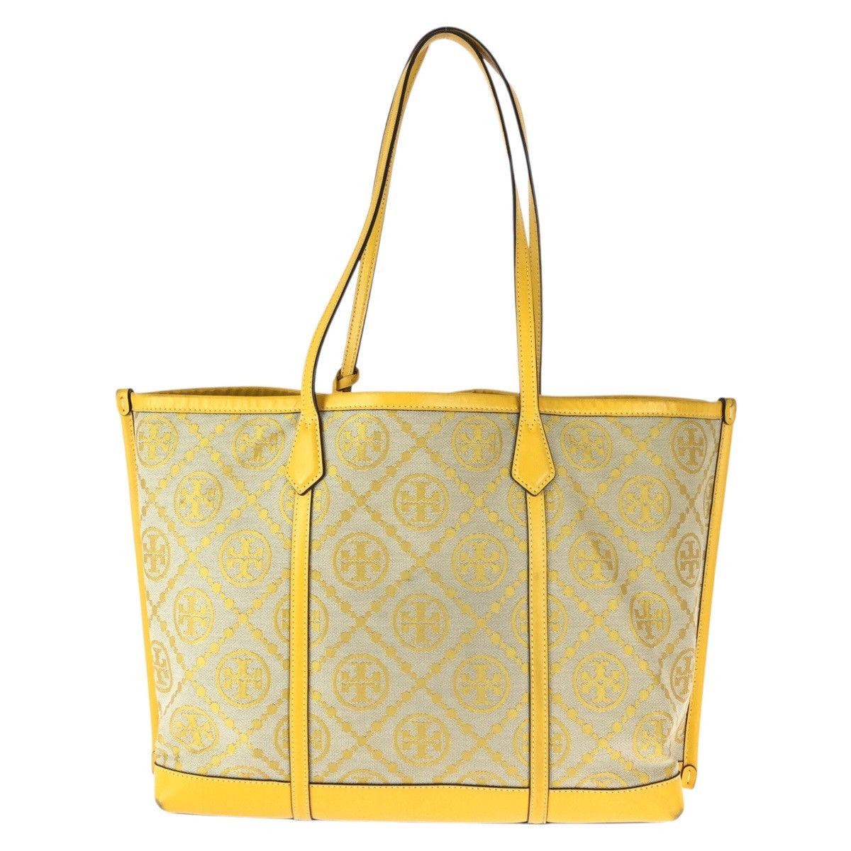 Tory Burch Tory Burch Tory Burch Perry T Monogram canvas leather tote bag Textile Tote Bag 83312 DUTY FREE for USA Size ONE SIZE - 2 Thumbnail