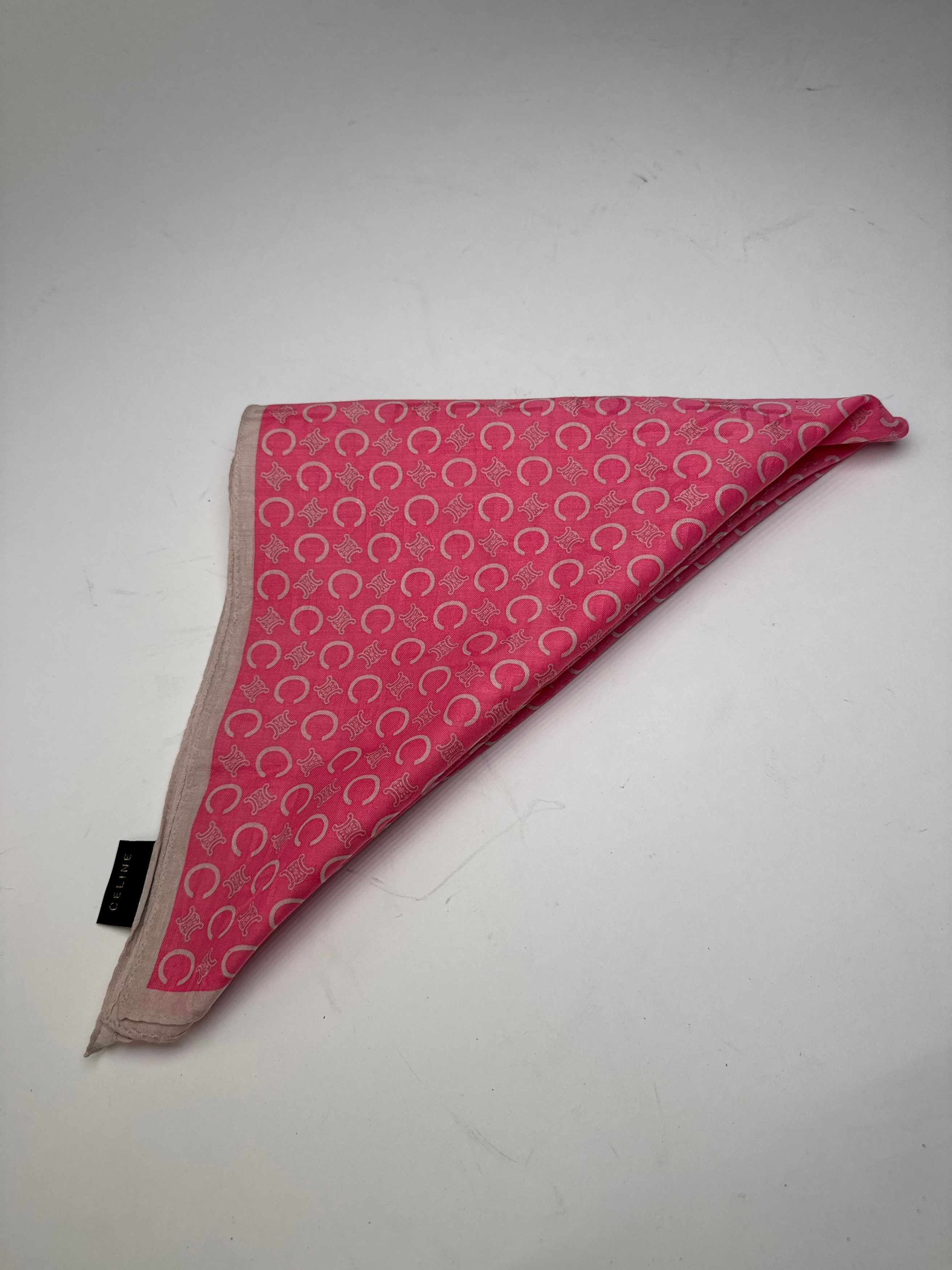 Other Vintage Celine C Monogram Scarf Pink Size ONE SIZE - 8 Thumbnail