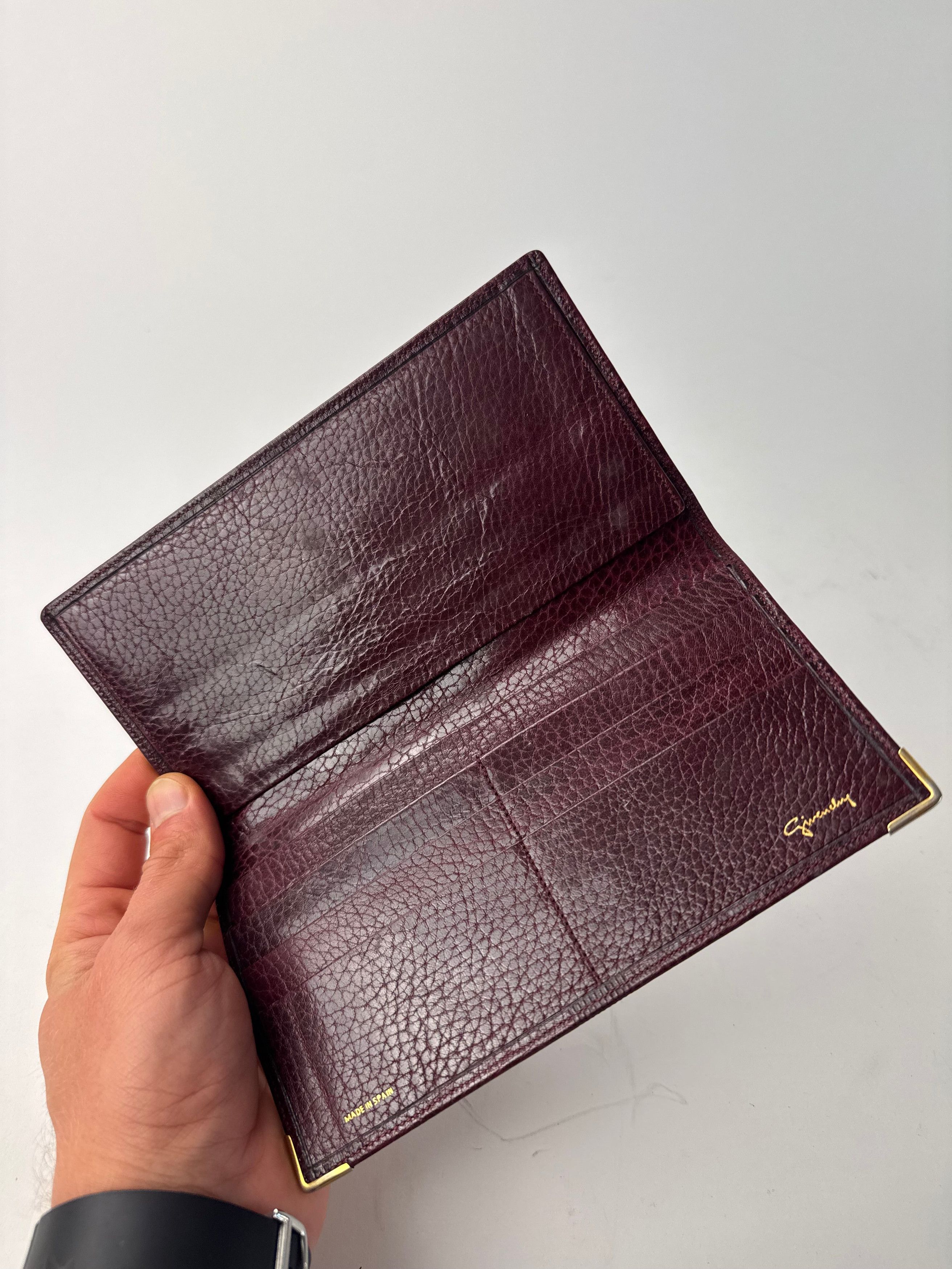 Givenchy Vintage Leather Card / ID Holder Purple Size ONE SIZE - 3 Thumbnail
