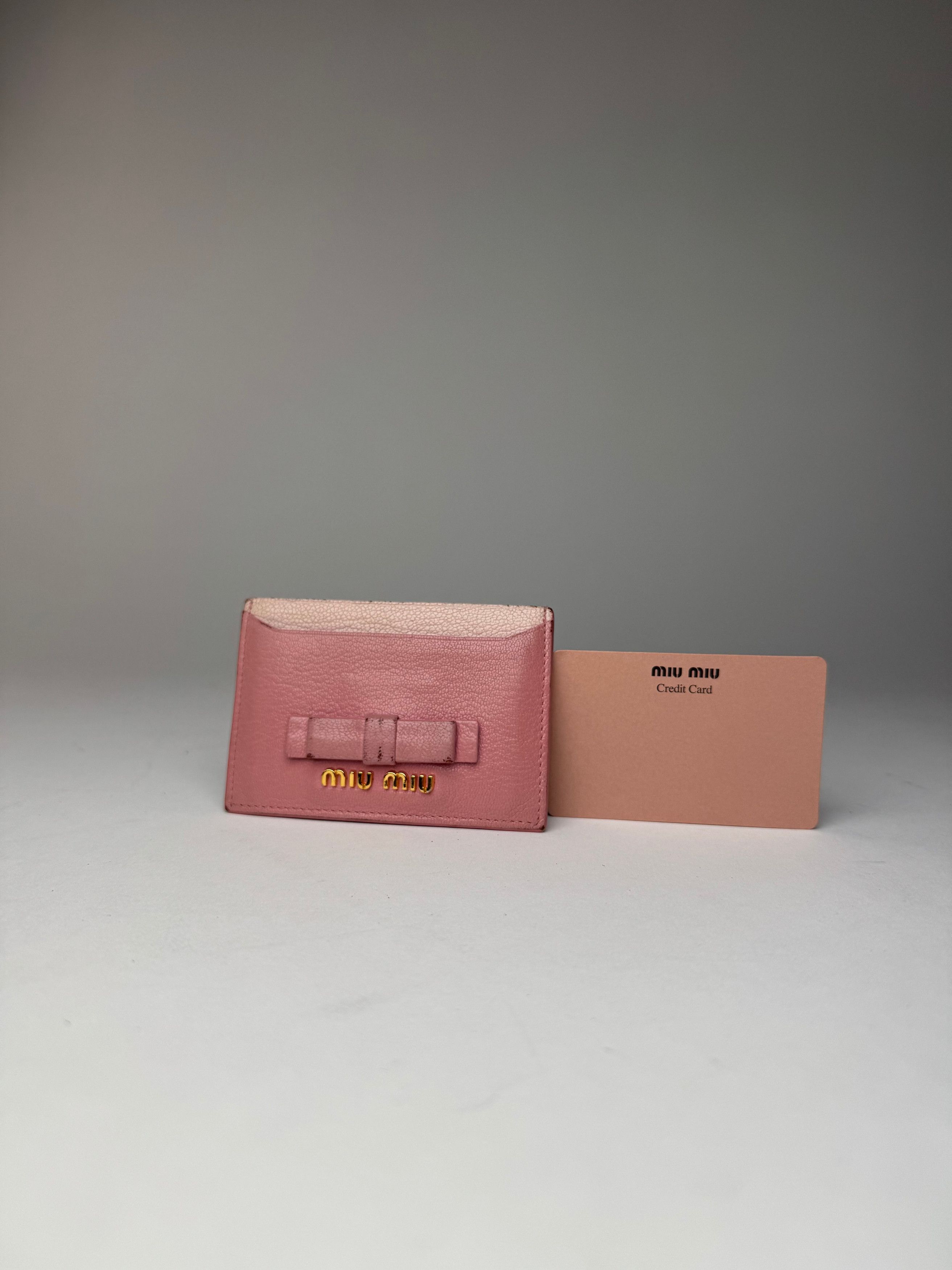 Miu Miu Vintage Leather card Holder Pink Size ONE SIZE - 10 Thumbnail