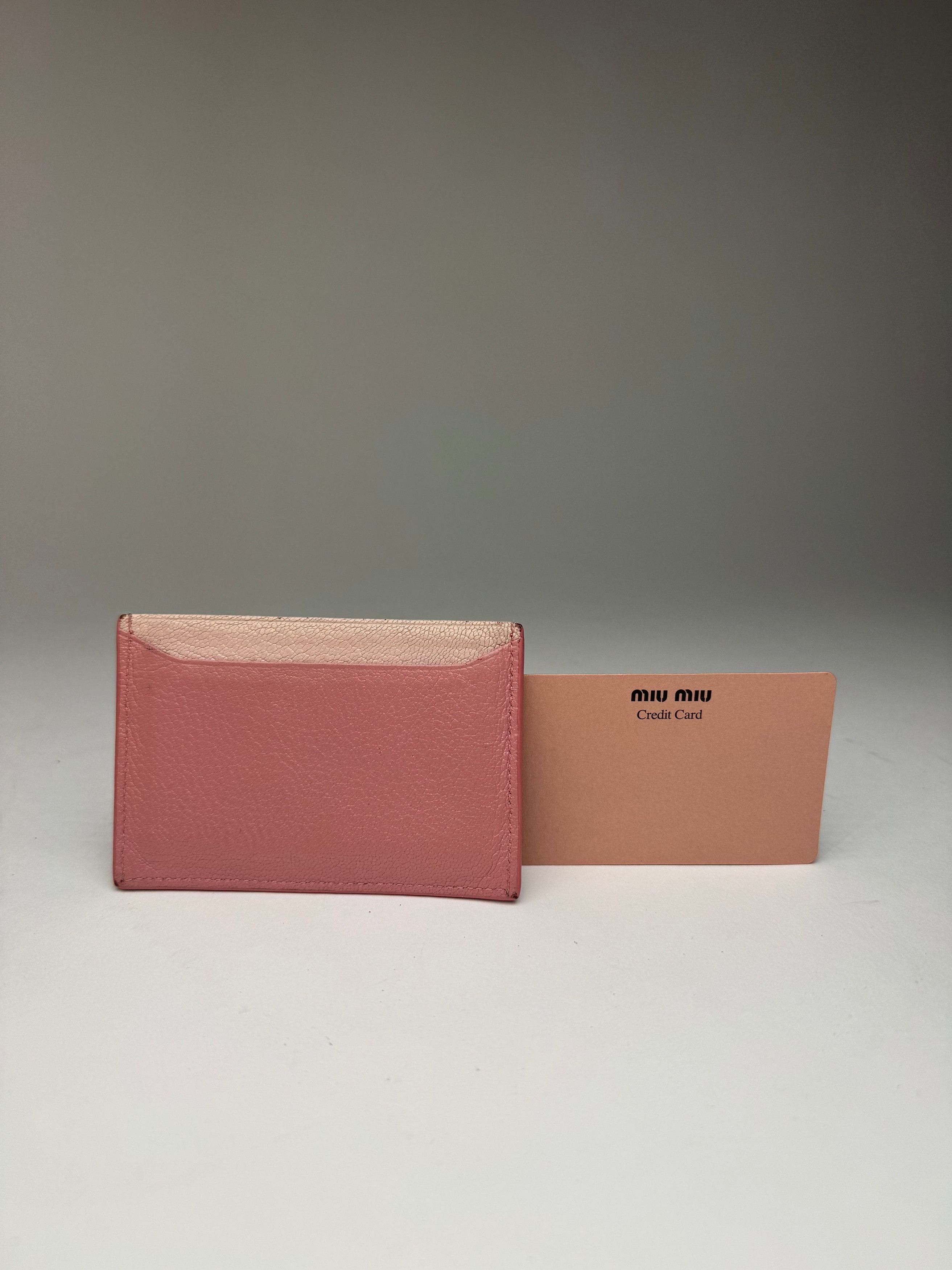 Miu Miu Vintage Leather card Holder Pink Size ONE SIZE - 2 Thumbnail