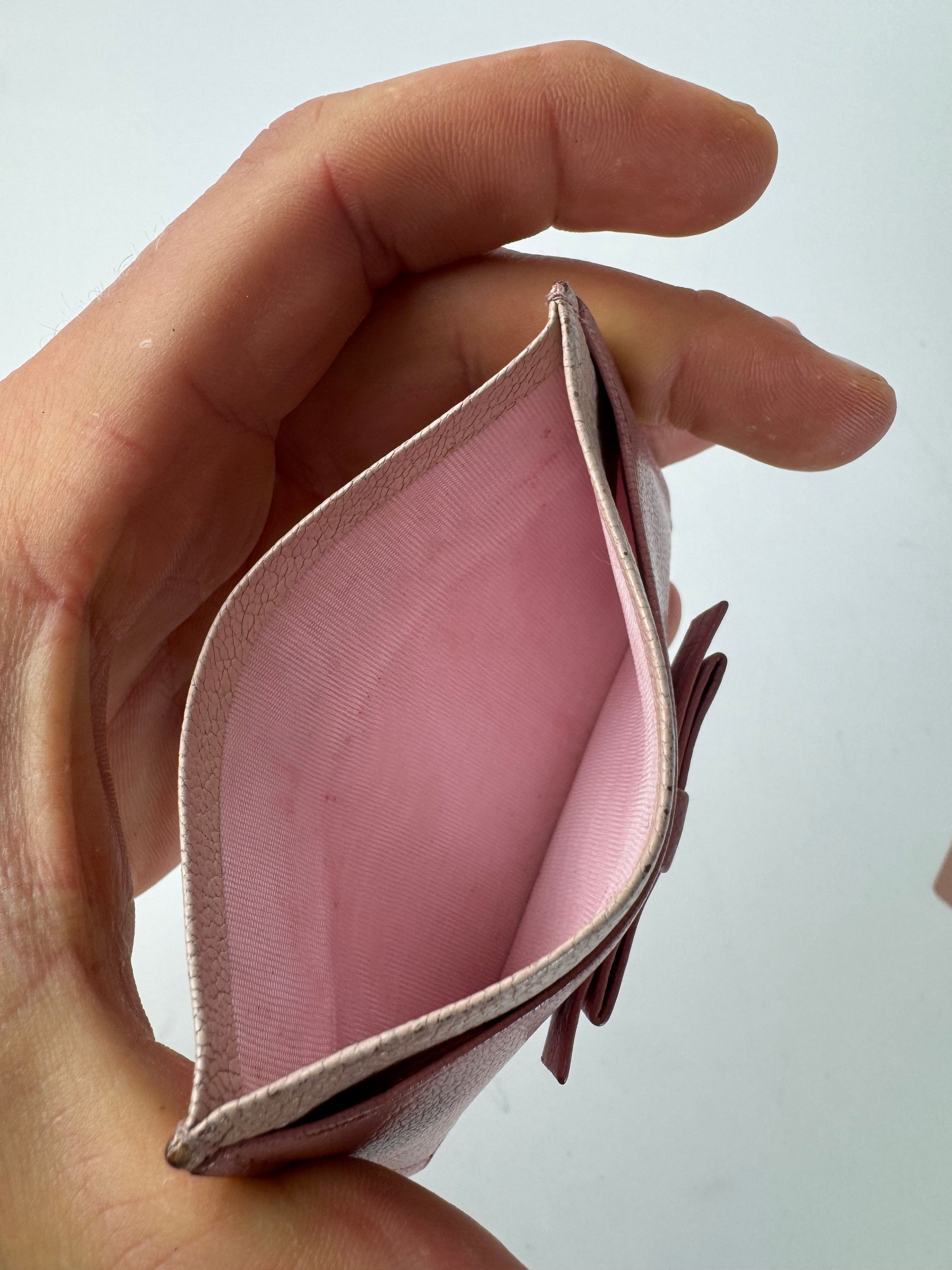 Miu Miu Vintage Leather card Holder Pink Size ONE SIZE - 5 Thumbnail
