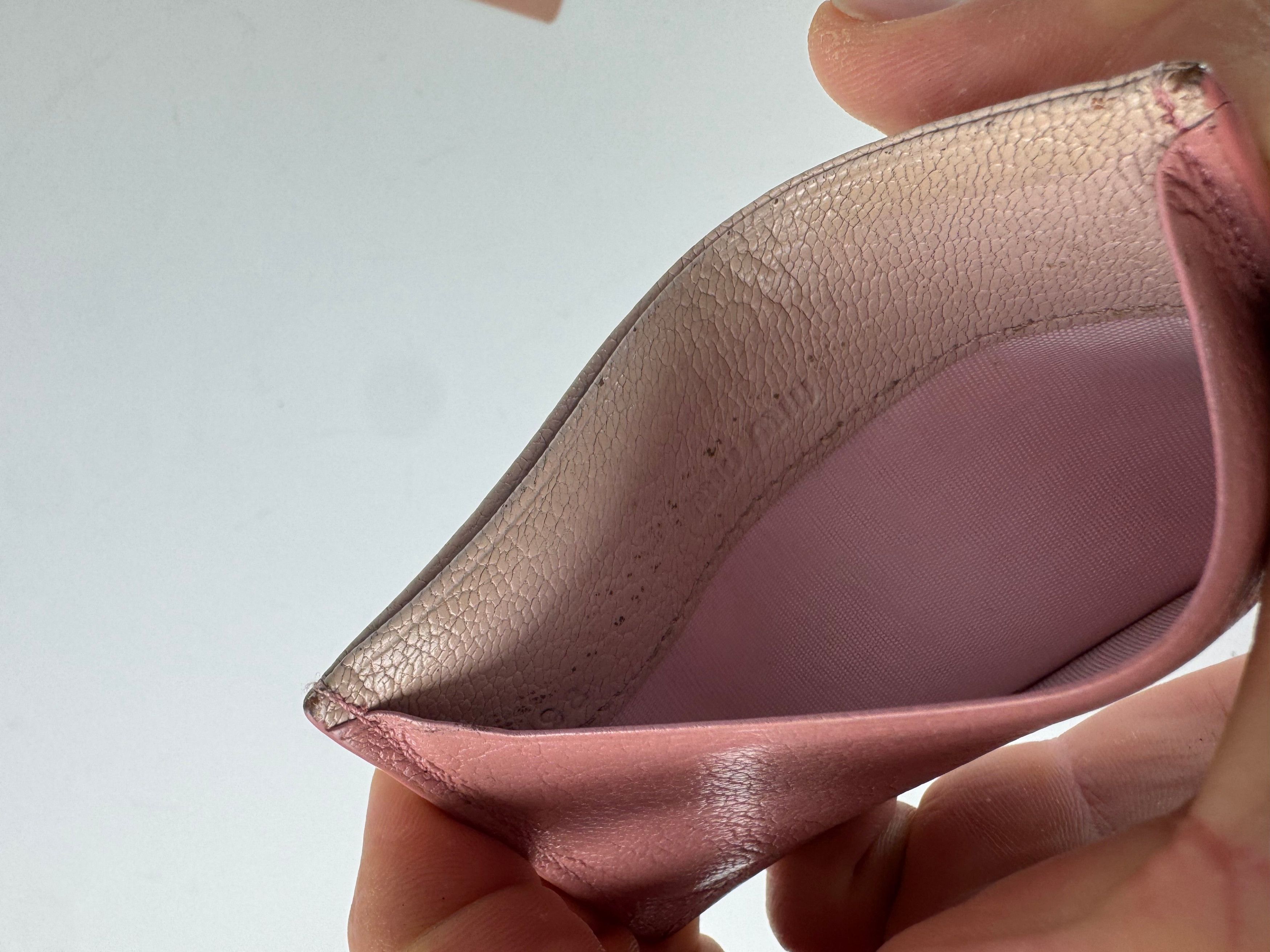 Miu Miu Vintage Leather card Holder Pink Size ONE SIZE - 7 Thumbnail
