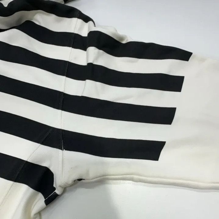 Moncler Moncler Black White Stripe Zip Hoodie Sweatshirt Size US L / EU 52-54 / 3 - 10 Thumbnail