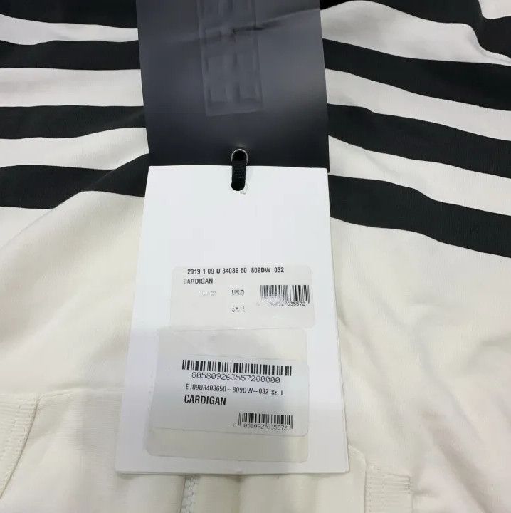 Moncler Moncler Black White Stripe Zip Hoodie Sweatshirt Size US L / EU 52-54 / 3 - 6 Thumbnail