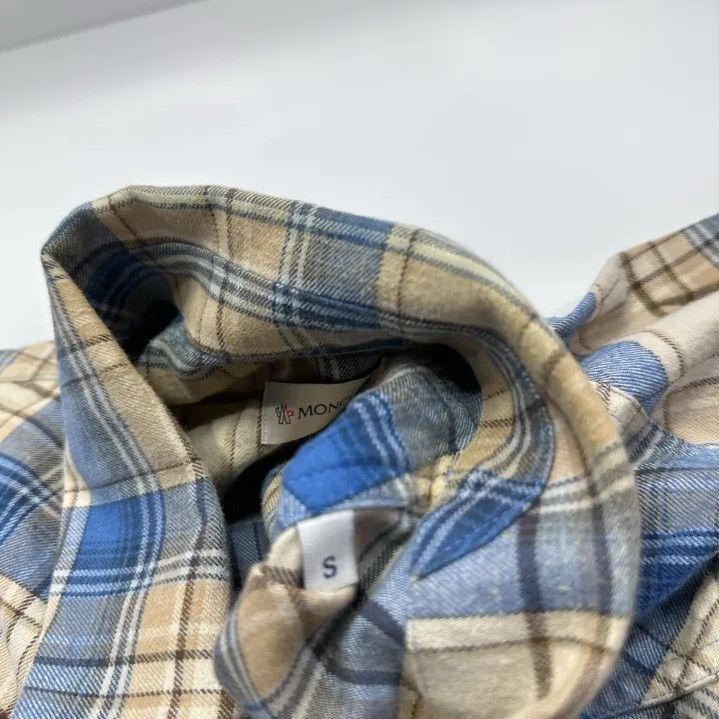 Moncler Moncler FW22 Men's Beige Plaid Long-Sleeve Shirt Size US S / EU 44-46 / 1 - 4 Thumbnail