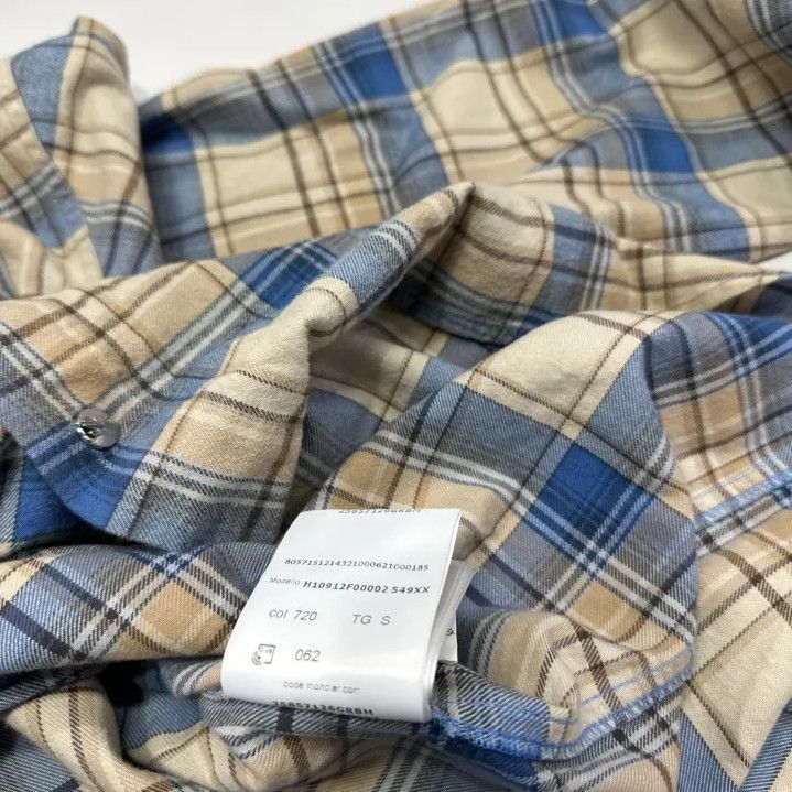 Moncler Moncler FW22 Men's Beige Plaid Long-Sleeve Shirt Size US S / EU 44-46 / 1 - 6 Thumbnail
