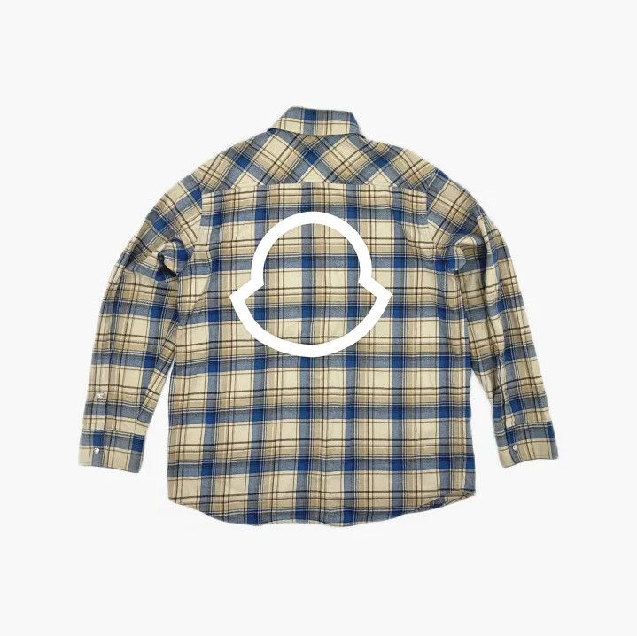 Moncler Moncler FW22 Men's Beige Plaid Long-Sleeve Shirt Size US S / EU 44-46 / 1 - 3 Thumbnail