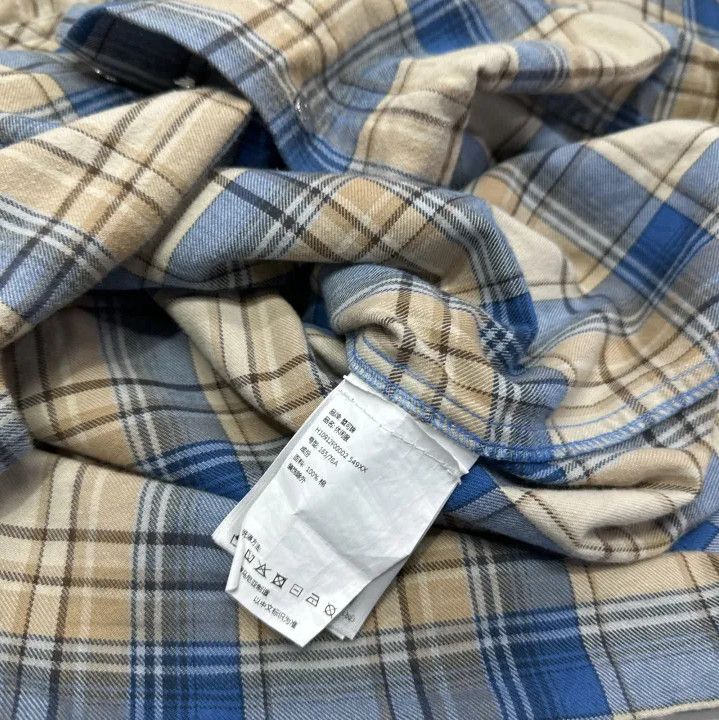 Moncler Moncler FW22 Men's Beige Plaid Long-Sleeve Shirt Size US S / EU 44-46 / 1 - 7 Thumbnail