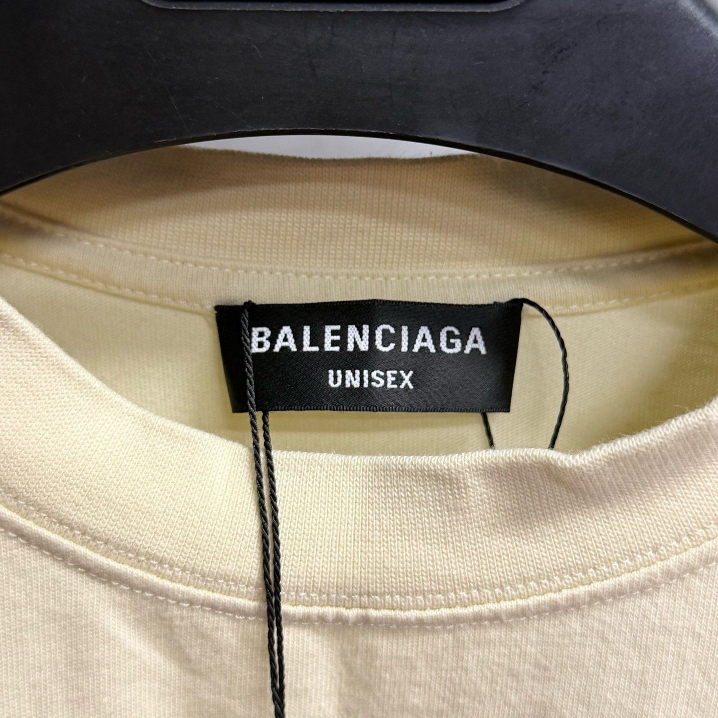 Balenciaga Balenciaga Beige Logo Print Loose T-shirt Size XS / US 0-2 / IT 36-38 - 3 Thumbnail
