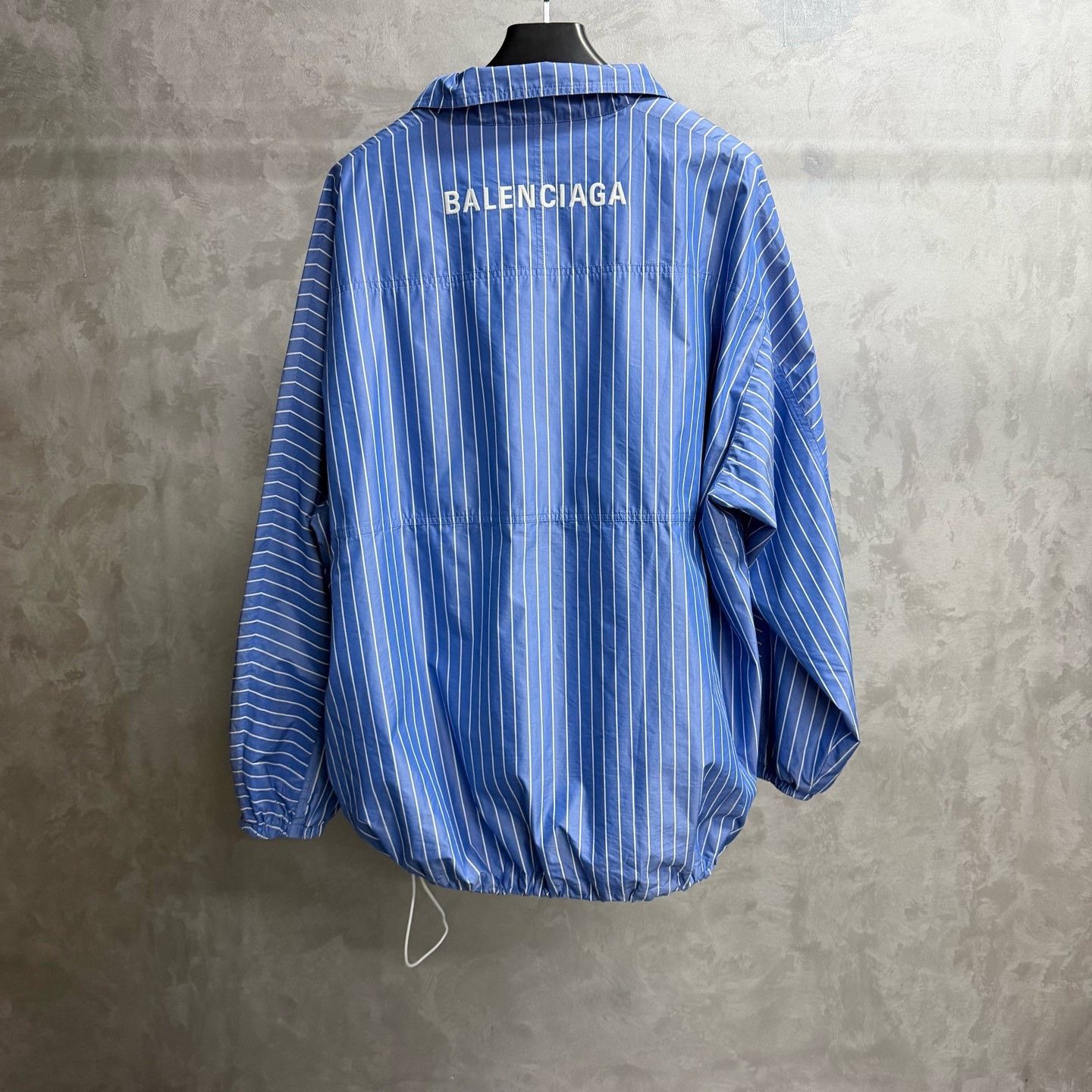 Balenciaga Balenciaga Blue Striped Logo Zip Jacket Size US S / EU 44-46 / 1 - 2 Thumbnail