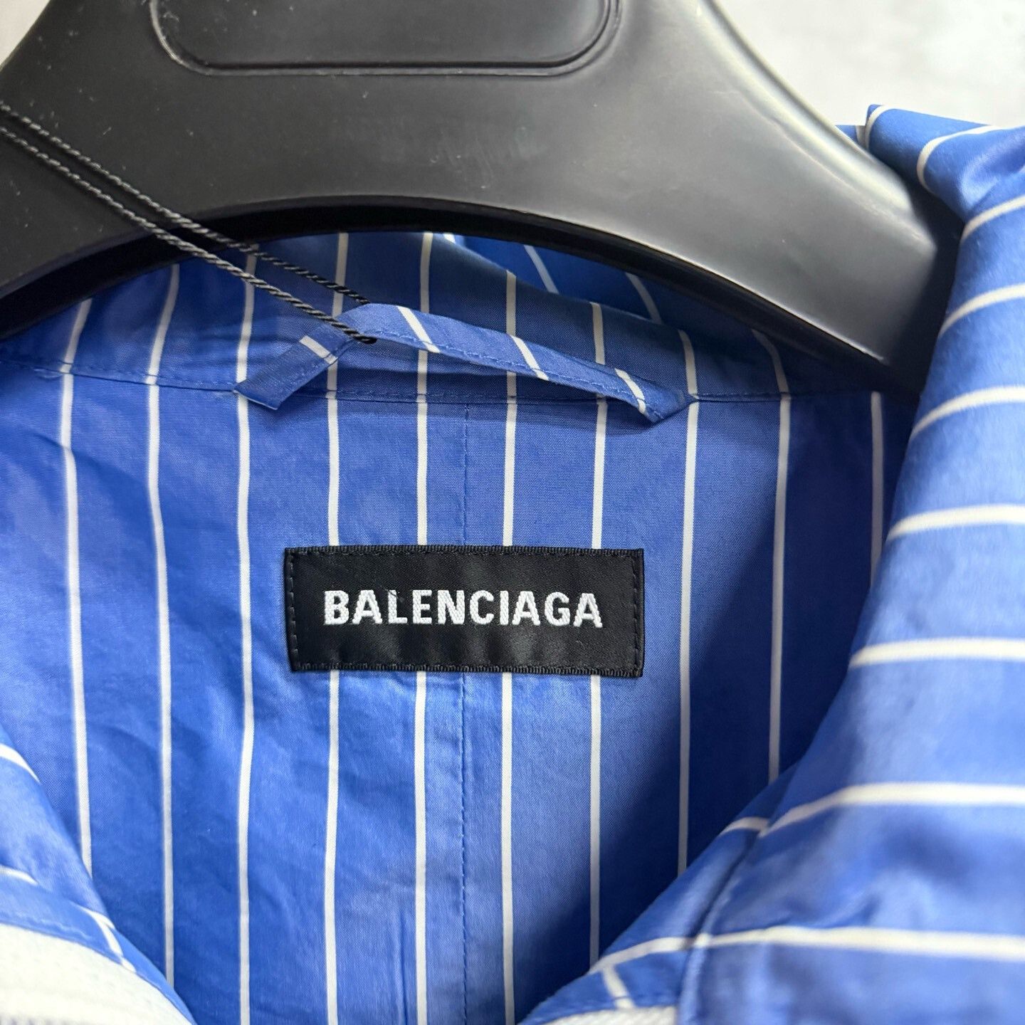 Balenciaga Balenciaga Blue Striped Logo Zip Jacket Size US S / EU 44-46 / 1 - 3 Thumbnail