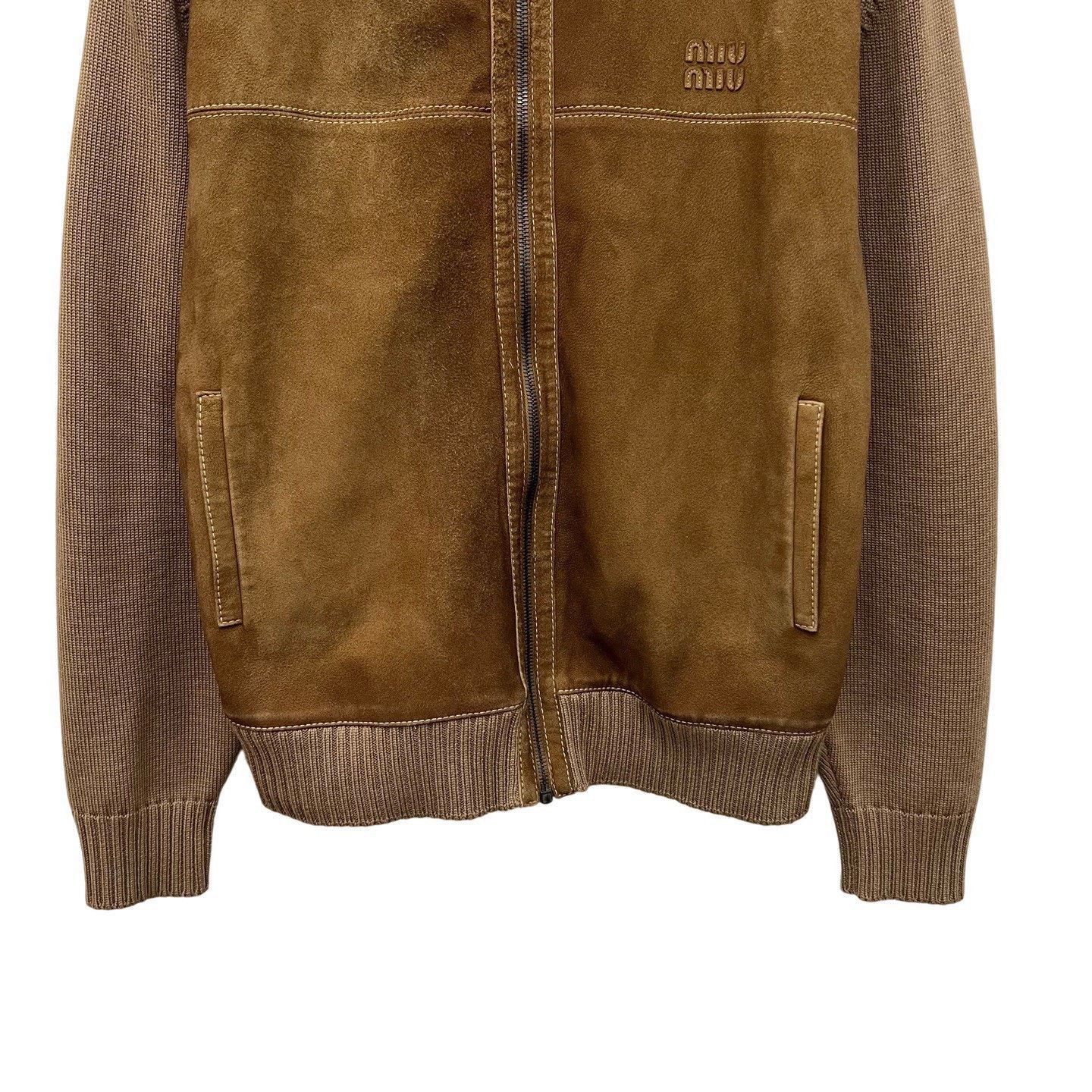 Miu Miu Miu Miu Wool Leather Zip Cardigan Size S / US 4 / IT 40 - 3 Thumbnail