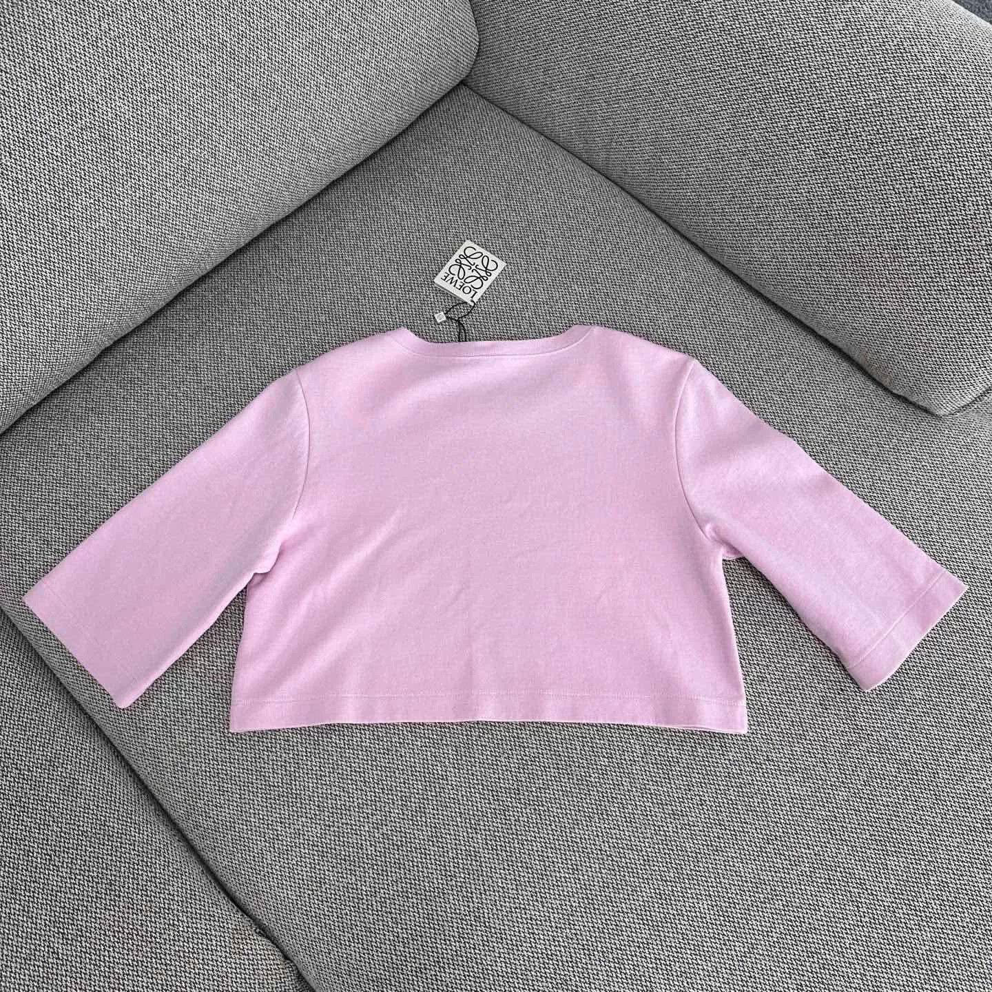 Loewe Loewe Pink Logo Print Short-Sleeve XS Size XS / US 0-2 / IT 36-38 - 2 Thumbnail