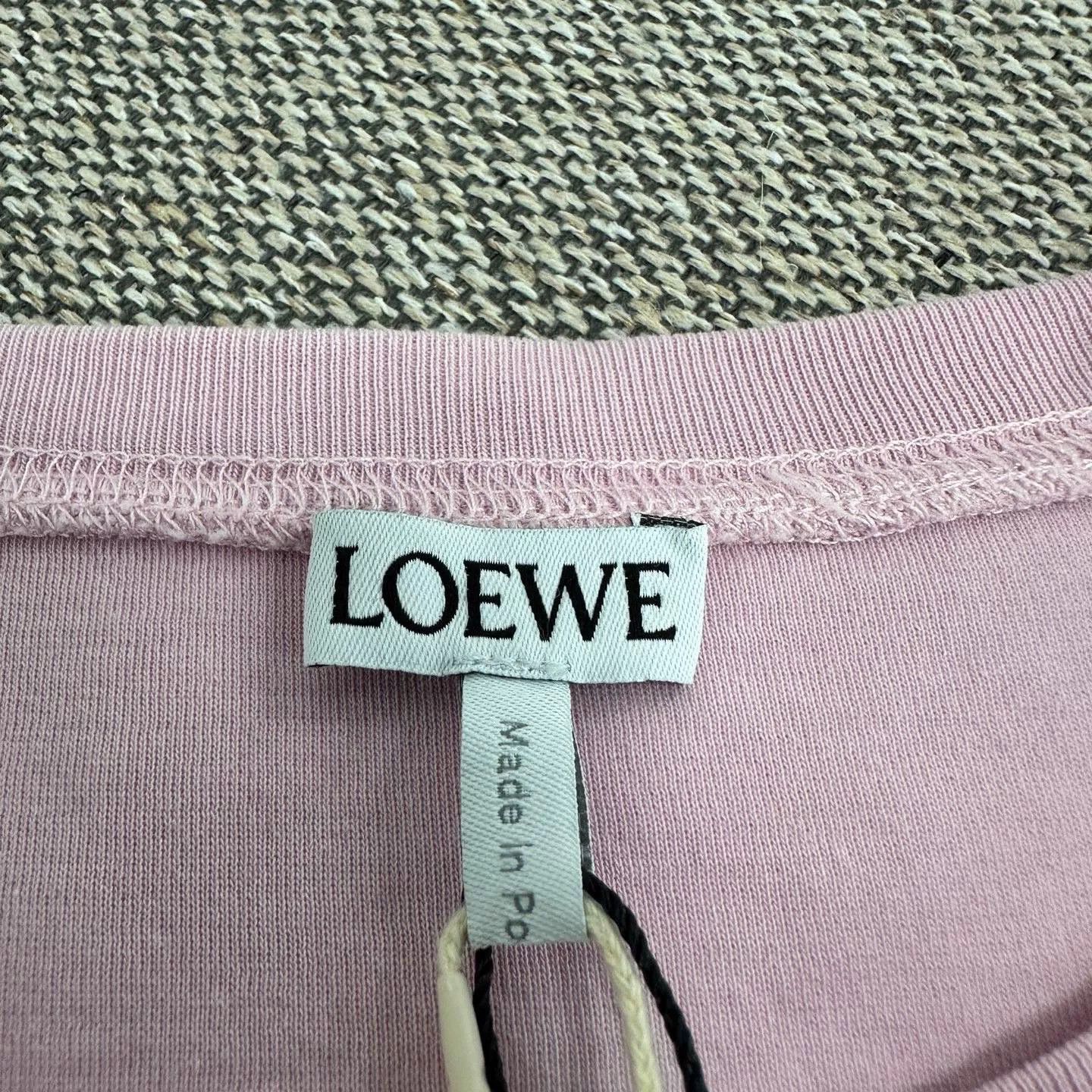 Loewe Loewe Pink Logo Print Short-Sleeve XS Size XS / US 0-2 / IT 36-38 - 3 Thumbnail