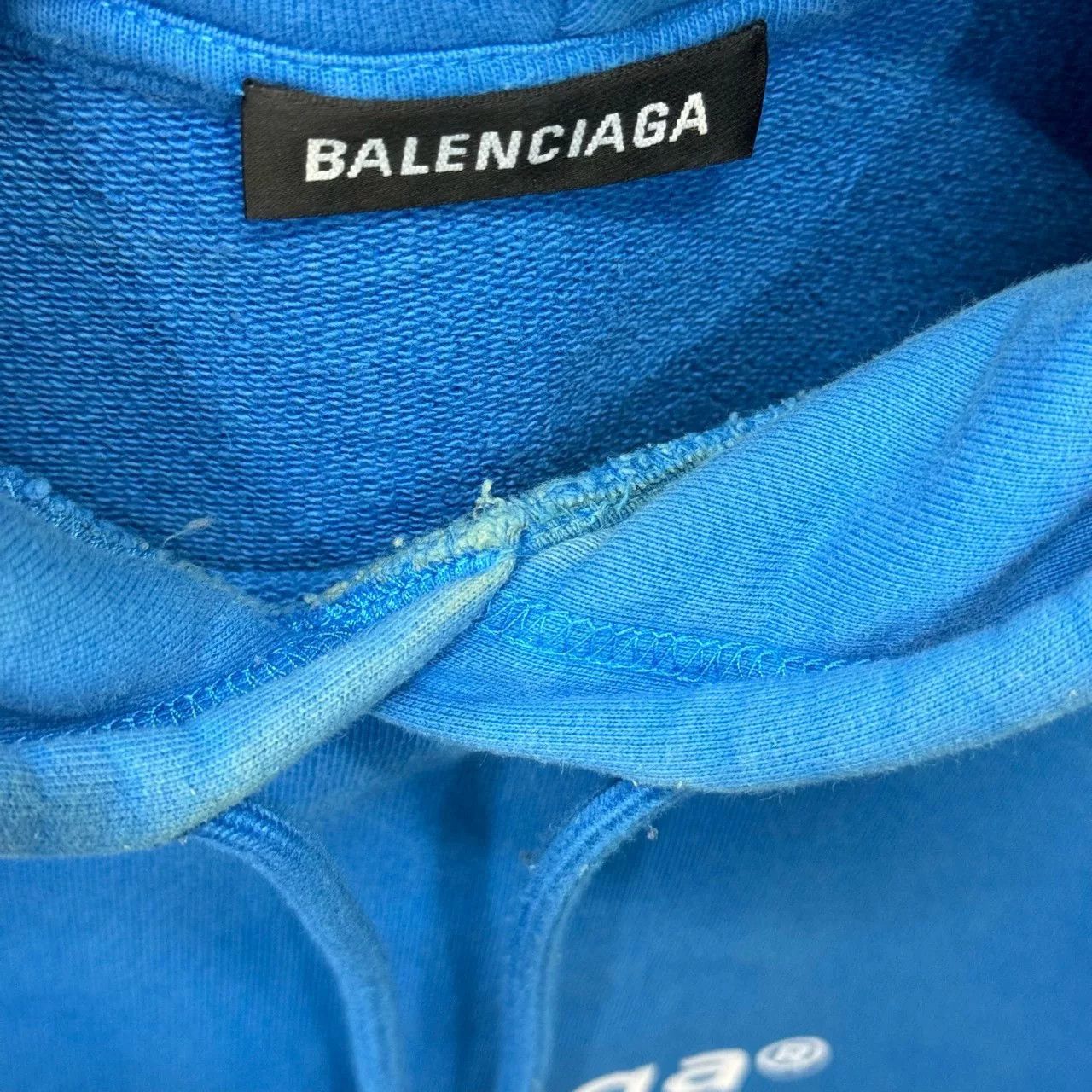 Balenciaga Balenciaga Klein Blue Logo Hoodie Size US M / EU 48-50 / 2 - 6 Thumbnail