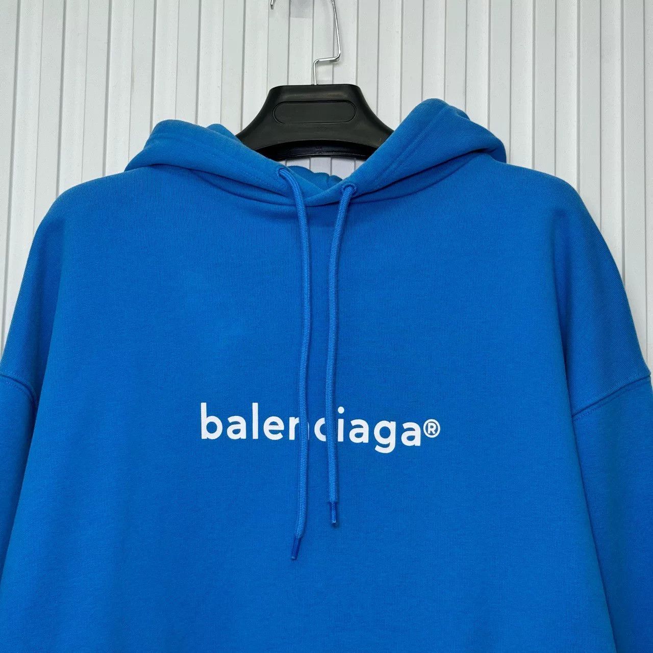 Balenciaga Balenciaga Klein Blue Logo Hoodie Size US M / EU 48-50 / 2 - 3 Thumbnail