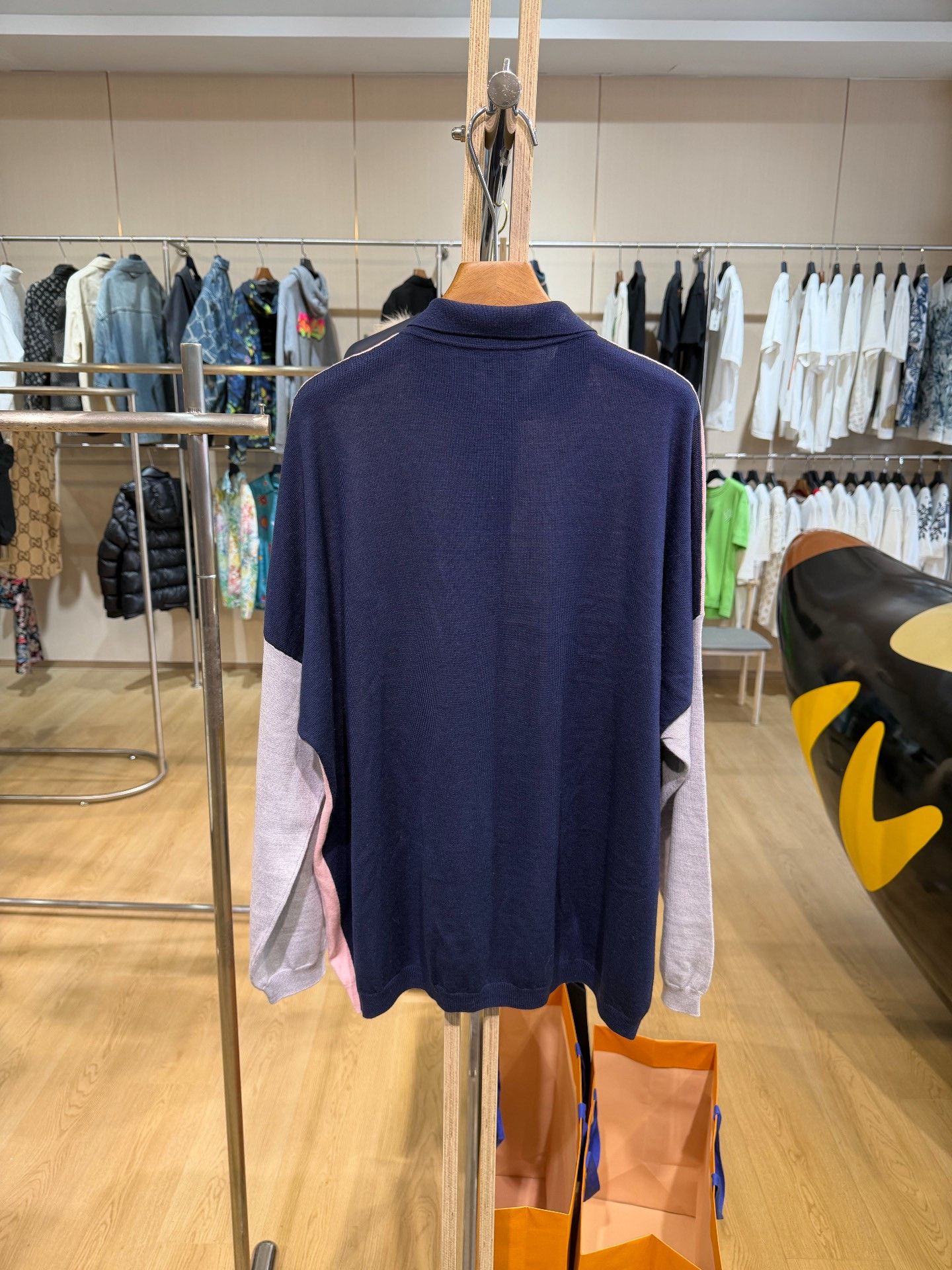 Loewe Loewe Four-color Patchwork Knit Polo Size S / US 4 / IT 40 - 4 Thumbnail