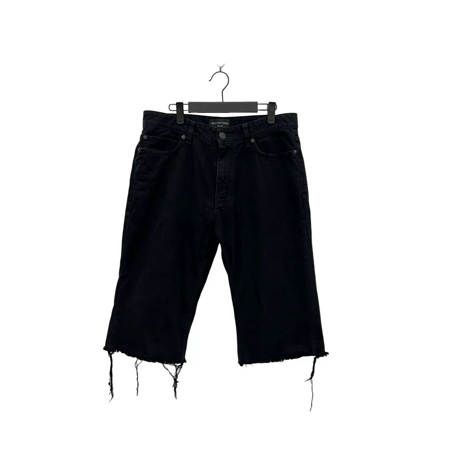Balenciaga Balenciaga Fringe Denim Shorts Size US 26 / EU 42 - 2 Thumbnail
