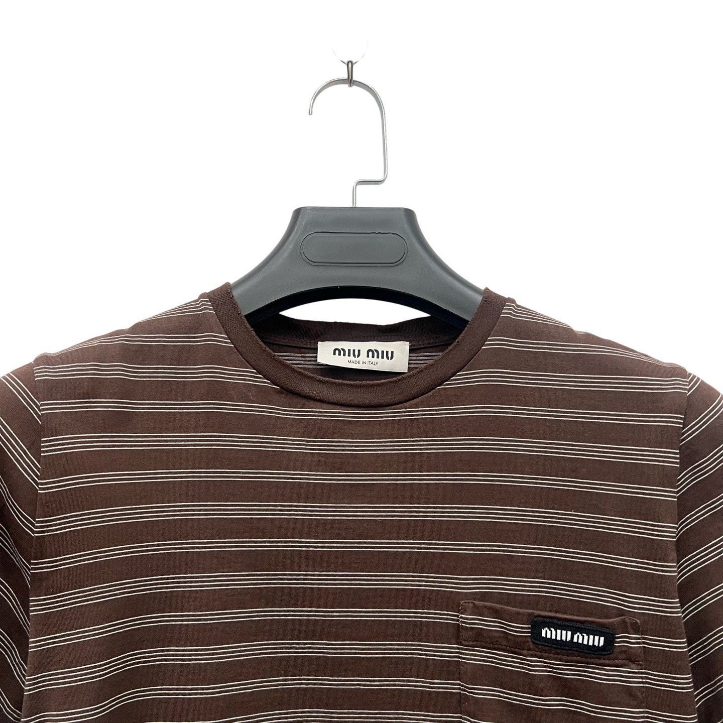 Miu Miu Miu Miu 25SS Striped Round Neck Tee Size M / US 6-8 / IT 42-44 - 3 Thumbnail