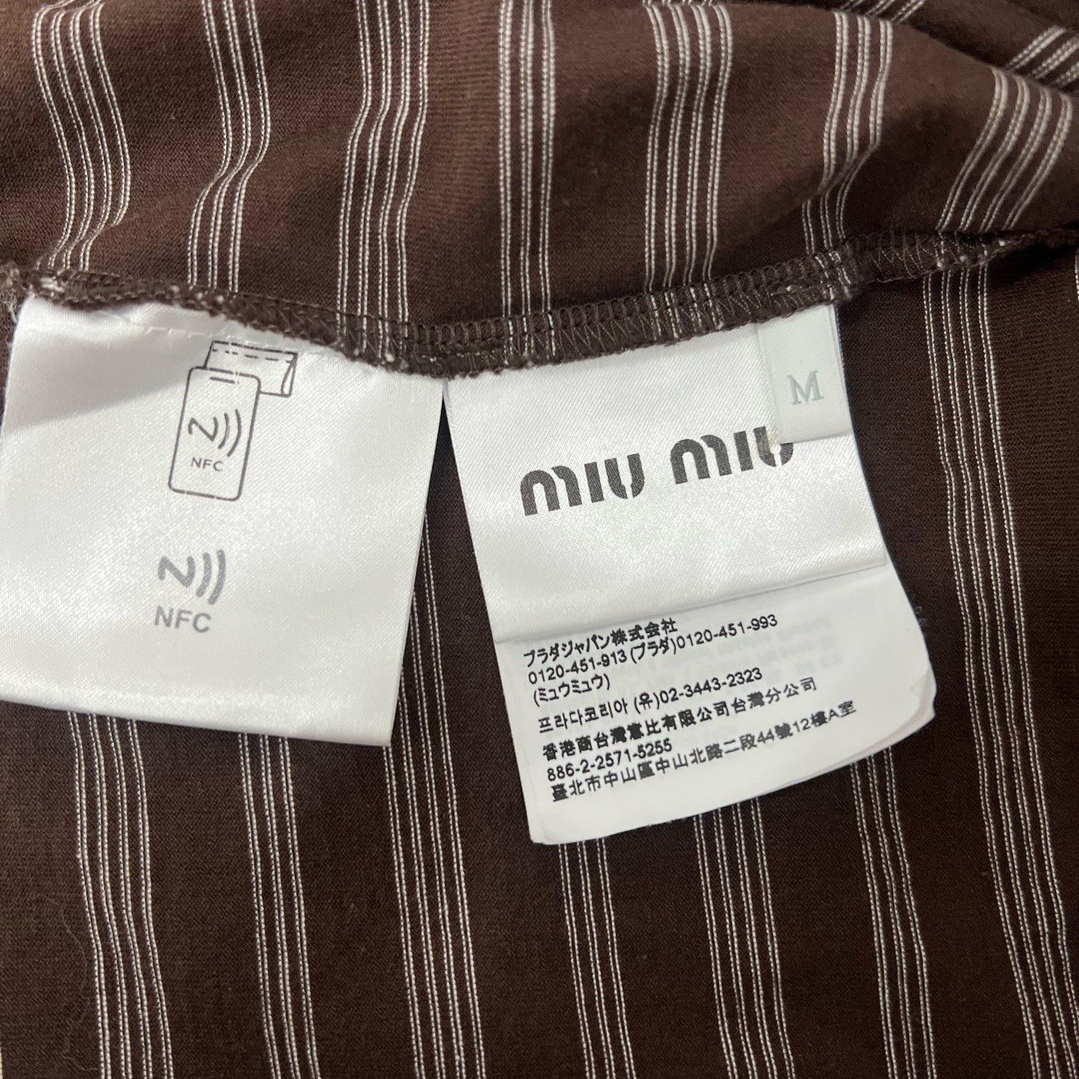 Miu Miu Miu Miu 25SS Striped Round Neck Tee Size M / US 6-8 / IT 42-44 - 5 Thumbnail