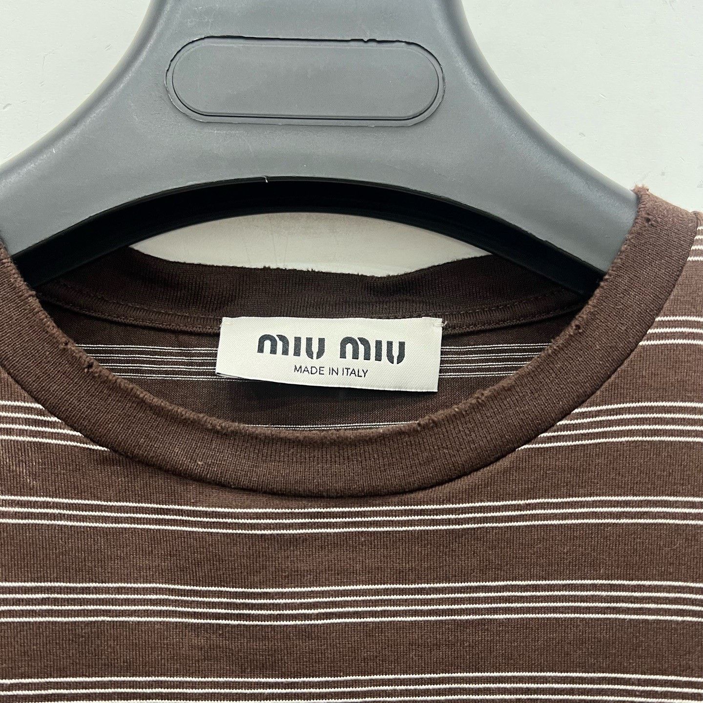 Miu Miu Miu Miu 25SS Striped Round Neck Tee Size M / US 6-8 / IT 42-44 - 4 Thumbnail