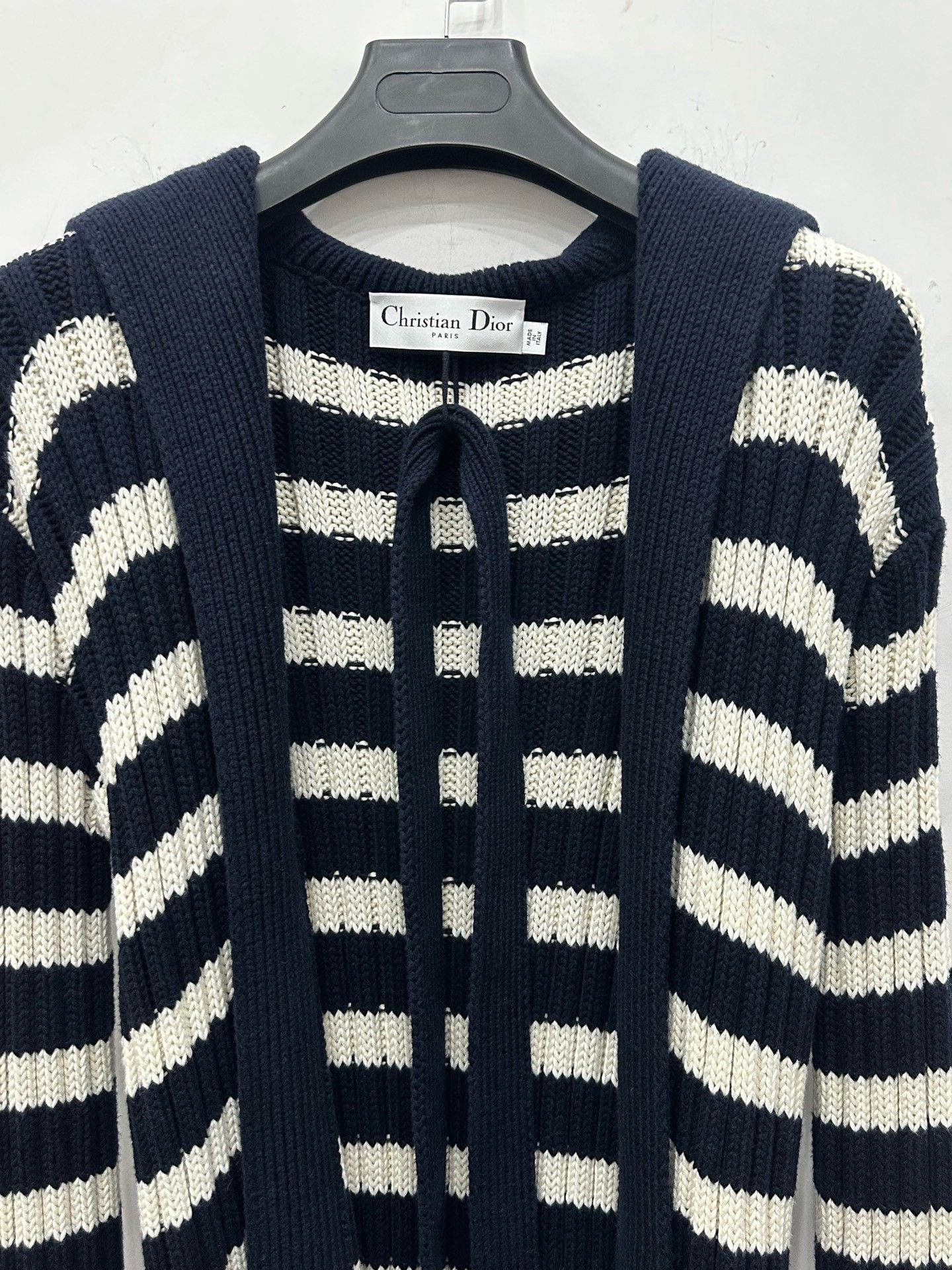Dior Dior Striped Naval Collar Knit Cardigan Size XS / US 0-2 / IT 36-38 - 3 Thumbnail