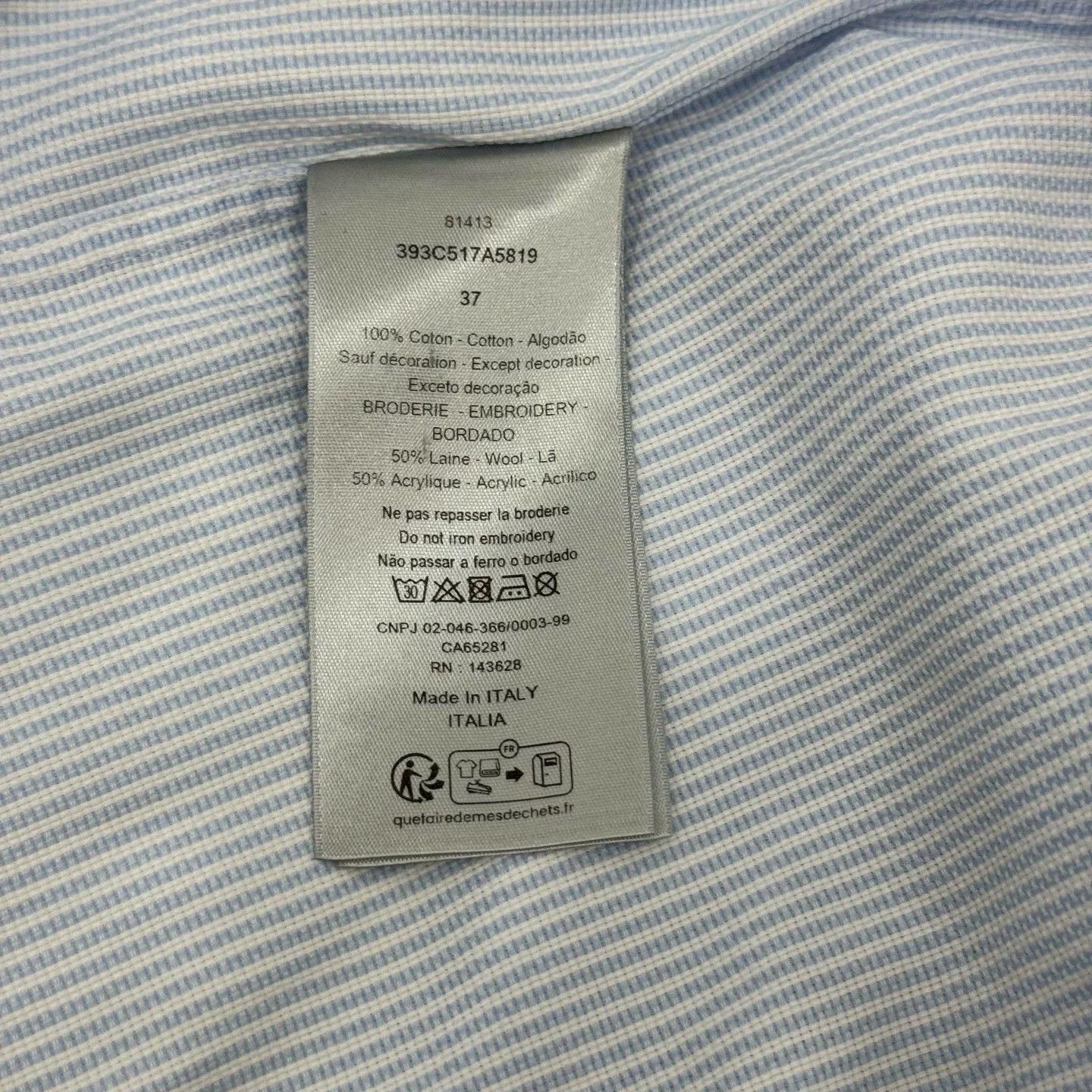 Dior Dior x Denim Tears Embroidered Striped Shirt Size US M / EU 48-50 / 2 - 6 Thumbnail