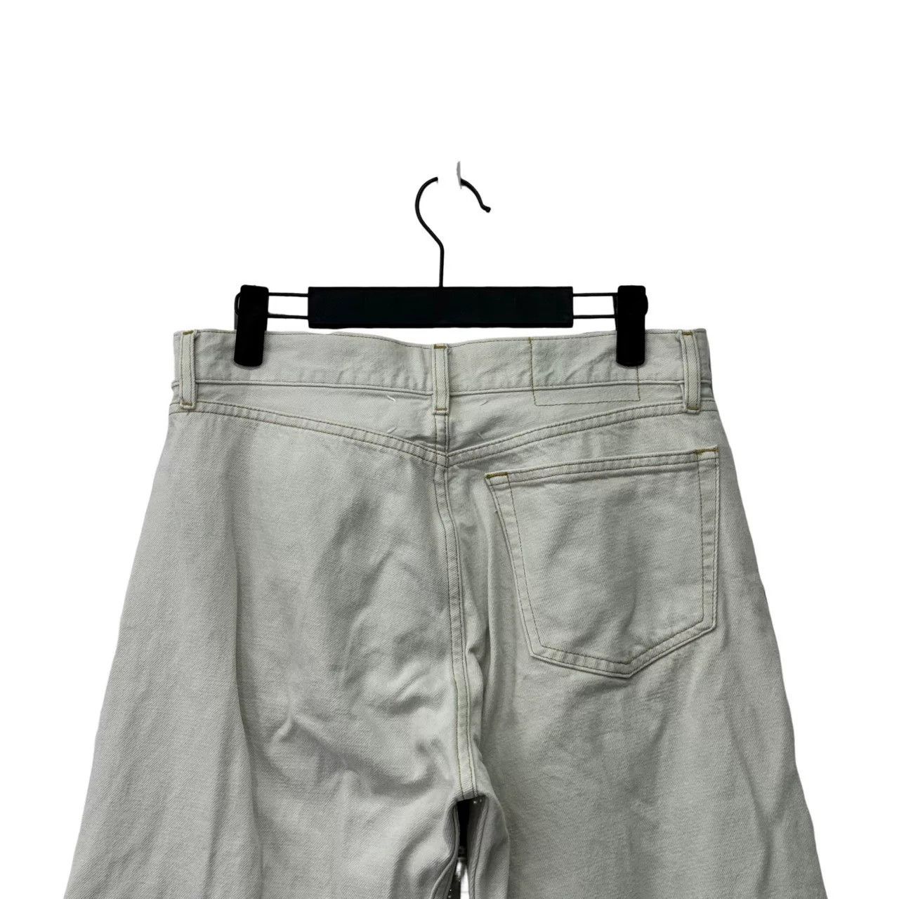 Maison Margiela Maison Margiela Distressed White Denim Pants Size US 31 - 3 Thumbnail