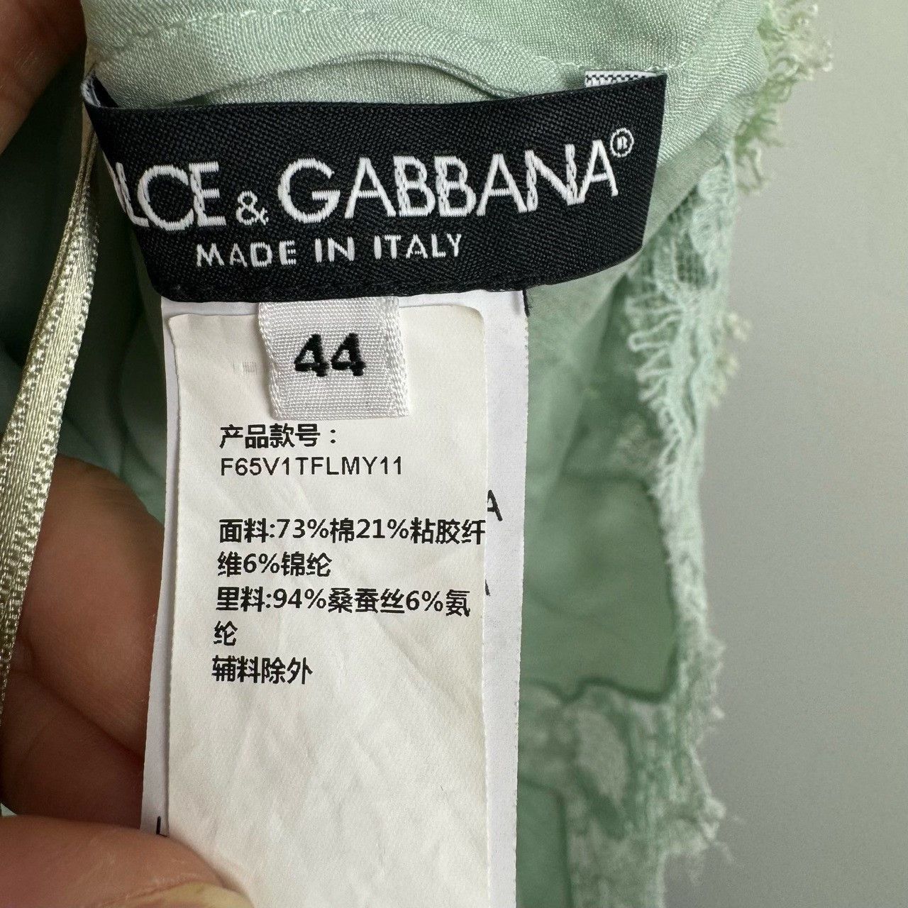 Dolce & Gabbana Dolce & Gabbana Avocado Green Lace Dress Size M / US 6-8 / IT 42-44 - 4 Thumbnail
