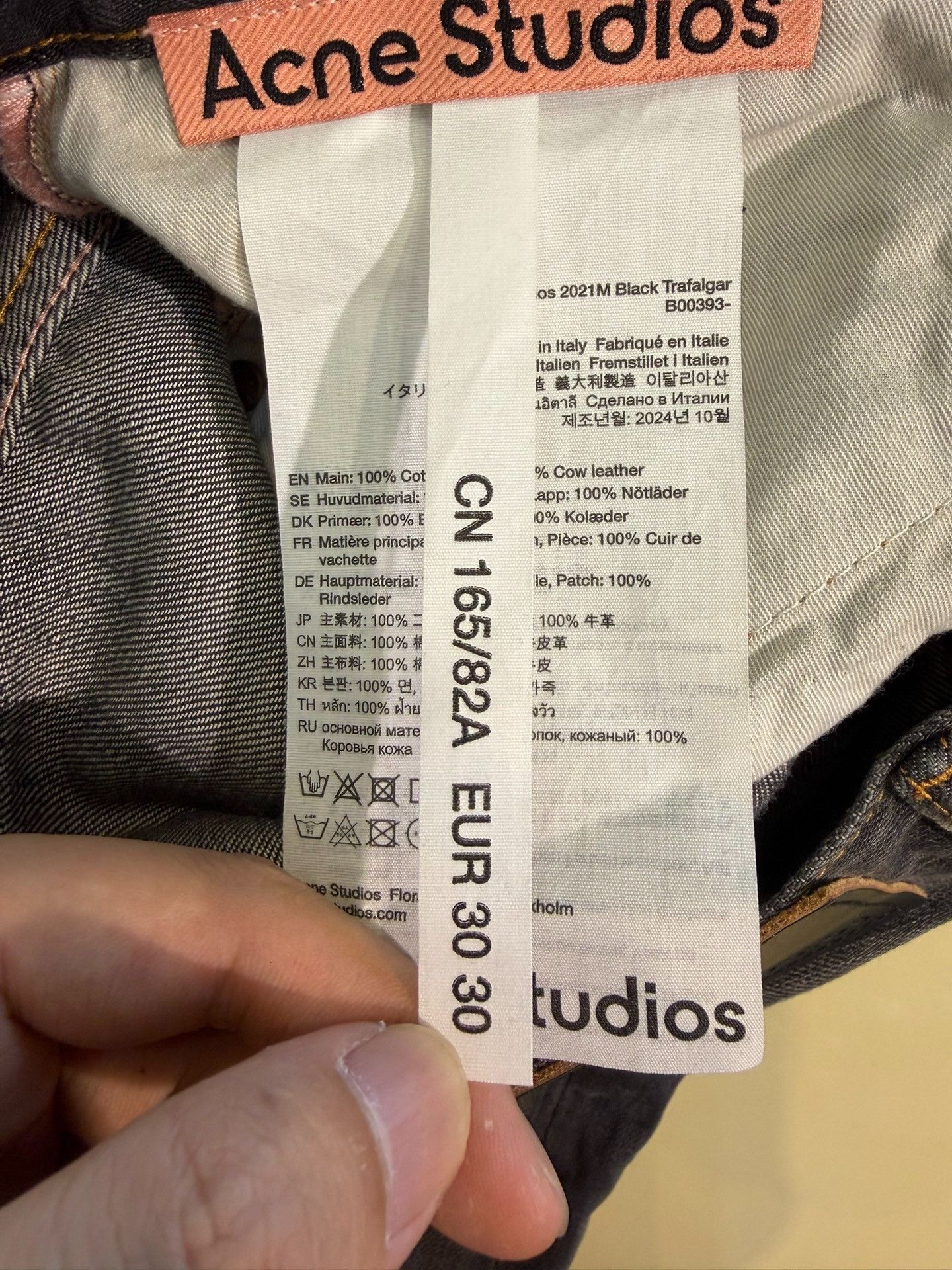 Acne Studios Acne Studios 2021M Black Splatter Jeans 30 Size US 30 / EU 46 - 6 Thumbnail