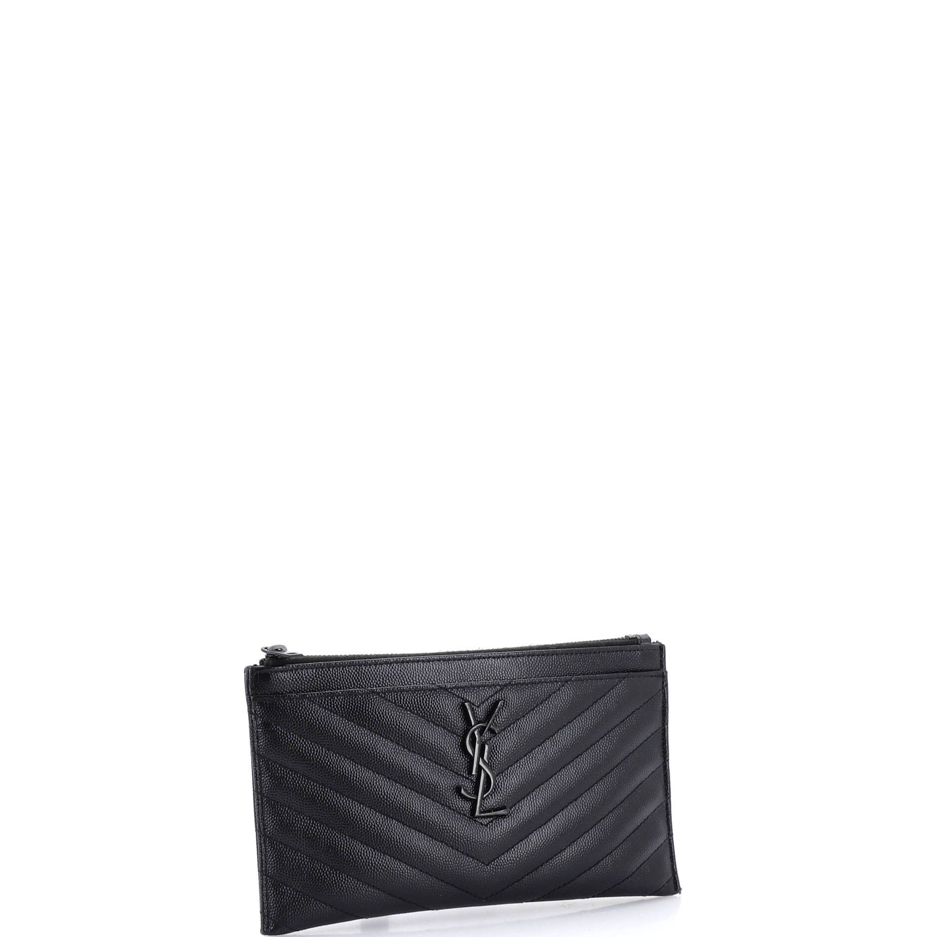 Saint Laurent Paris Classic Monogram Zip Bill Pouch Size ONE SIZE - 2 Thumbnail