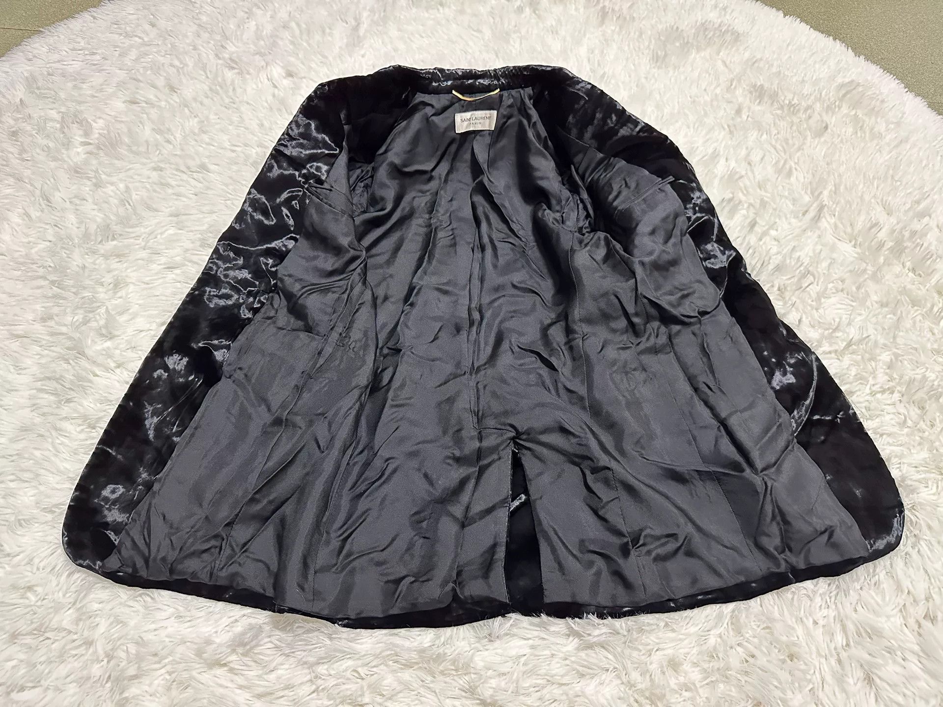 Saint Laurent Paris Saint Laurent Women's Black Velvet Blazer Size XXS / US 00 / IT 34 - 5 Thumbnail