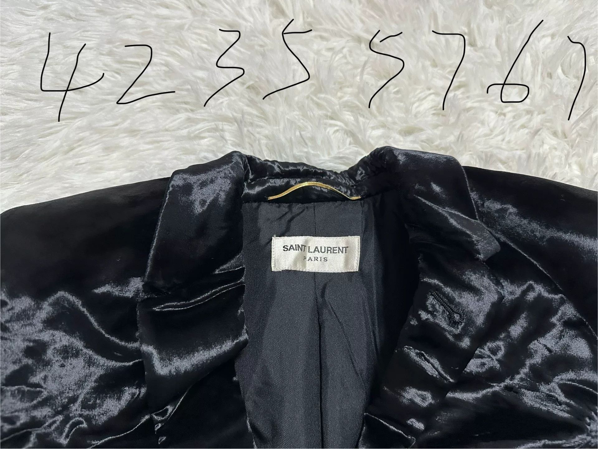 Saint Laurent Paris Saint Laurent Women's Black Velvet Blazer Size XXS / US 00 / IT 34 - 3 Thumbnail