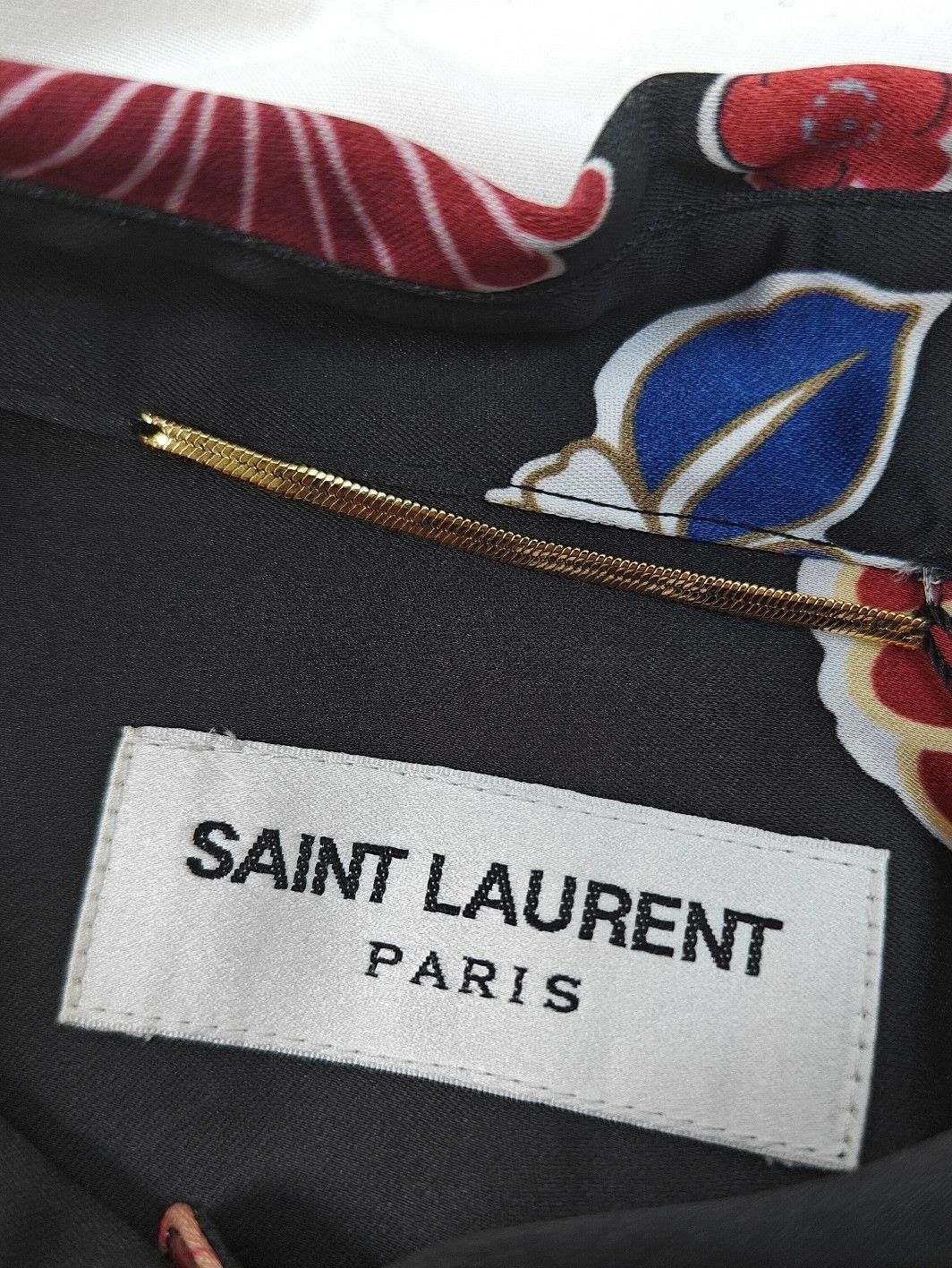 Saint Laurent Paris YSL Saint Laurent Floral Print Long Sleeve Shirt Size XS / US 0-2 / IT 36-38 - 2 Thumbnail