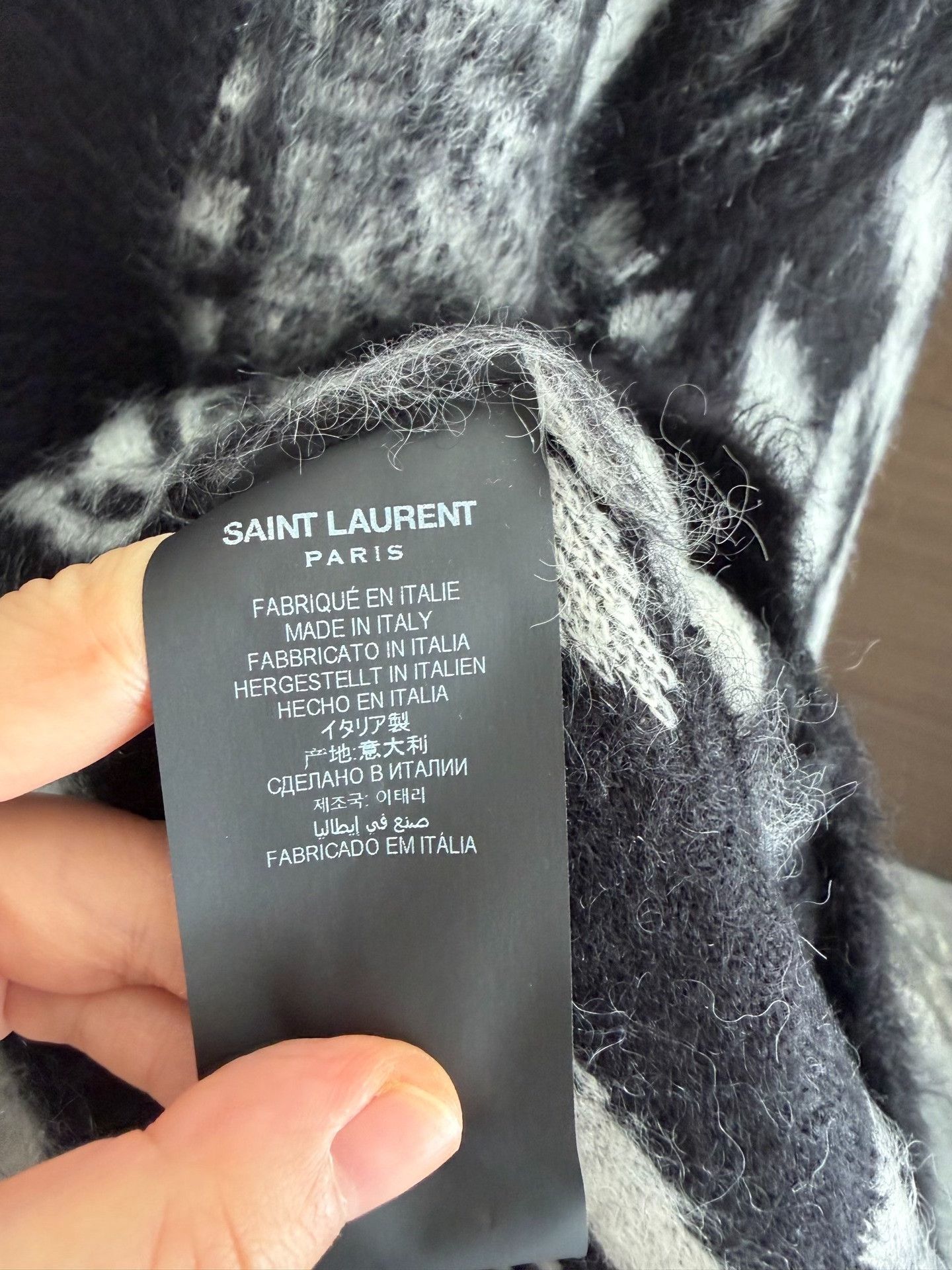 Saint Laurent Paris Saint Laurent Black White Striped Cardigan Size US L / EU 52-54 / 3 - 5 Thumbnail