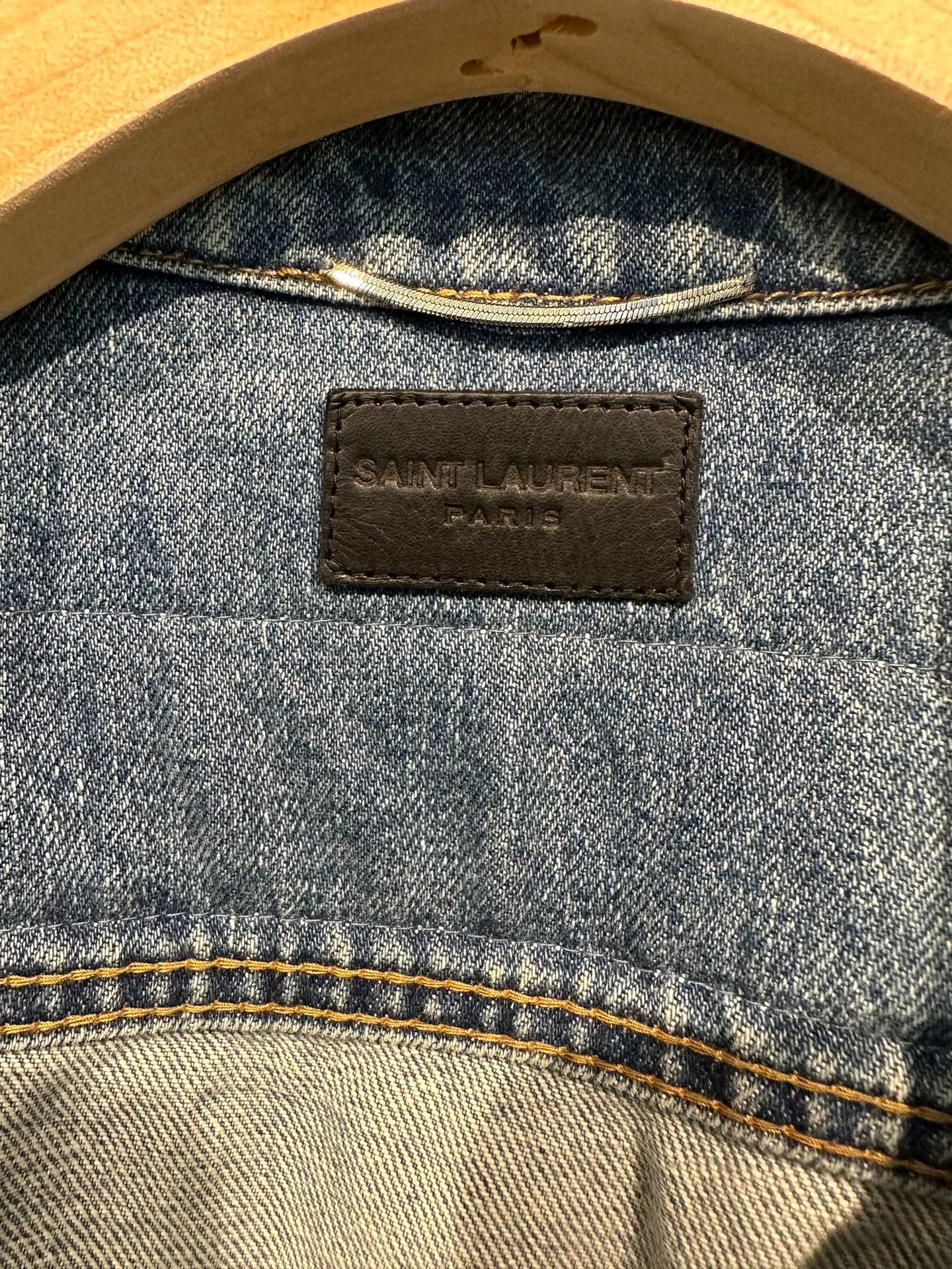 Saint Laurent Paris Saint Laurent Blue Denim Jacket Size M / US 6-8 / IT 42-44 - 6 Thumbnail