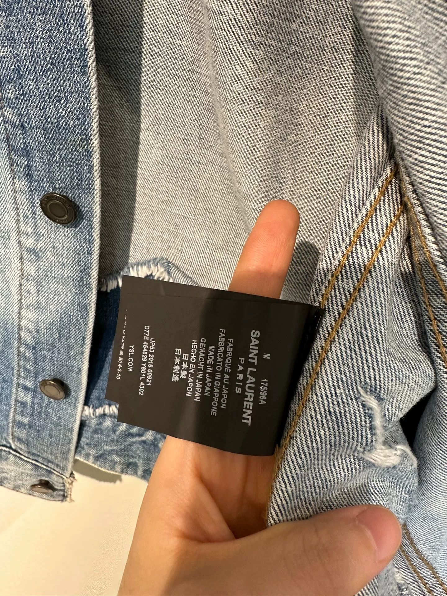 Saint Laurent Paris Saint Laurent Blue Denim Jacket Size M / US 6-8 / IT 42-44 - 7 Thumbnail