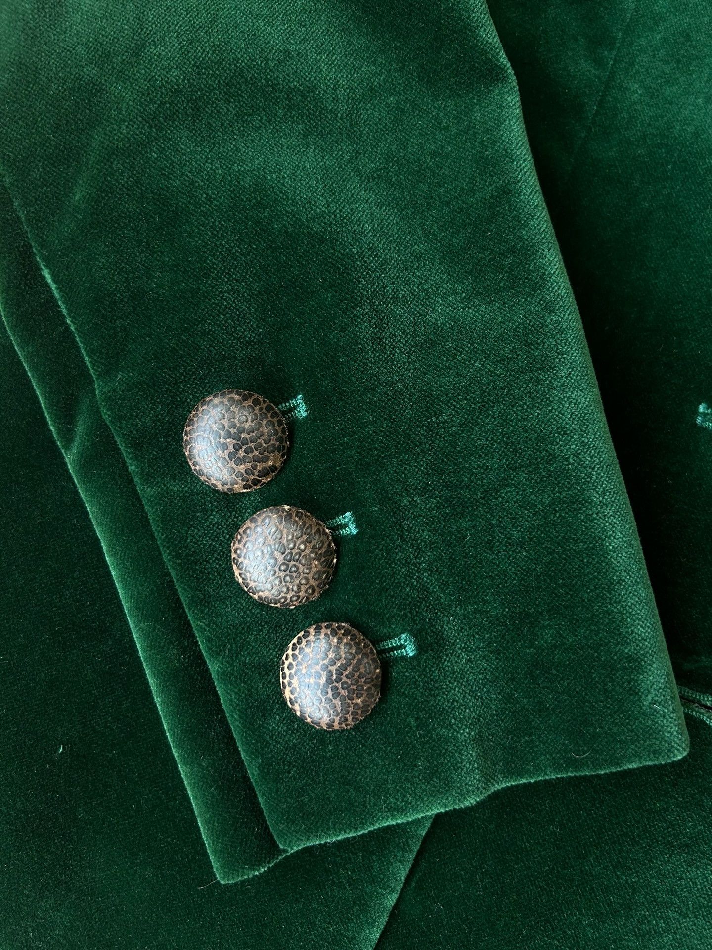 Saint Laurent Paris Saint Laurent Vintage Green Velvet Blazer Size XS / US 0-2 / IT 36-38 - 7 Thumbnail