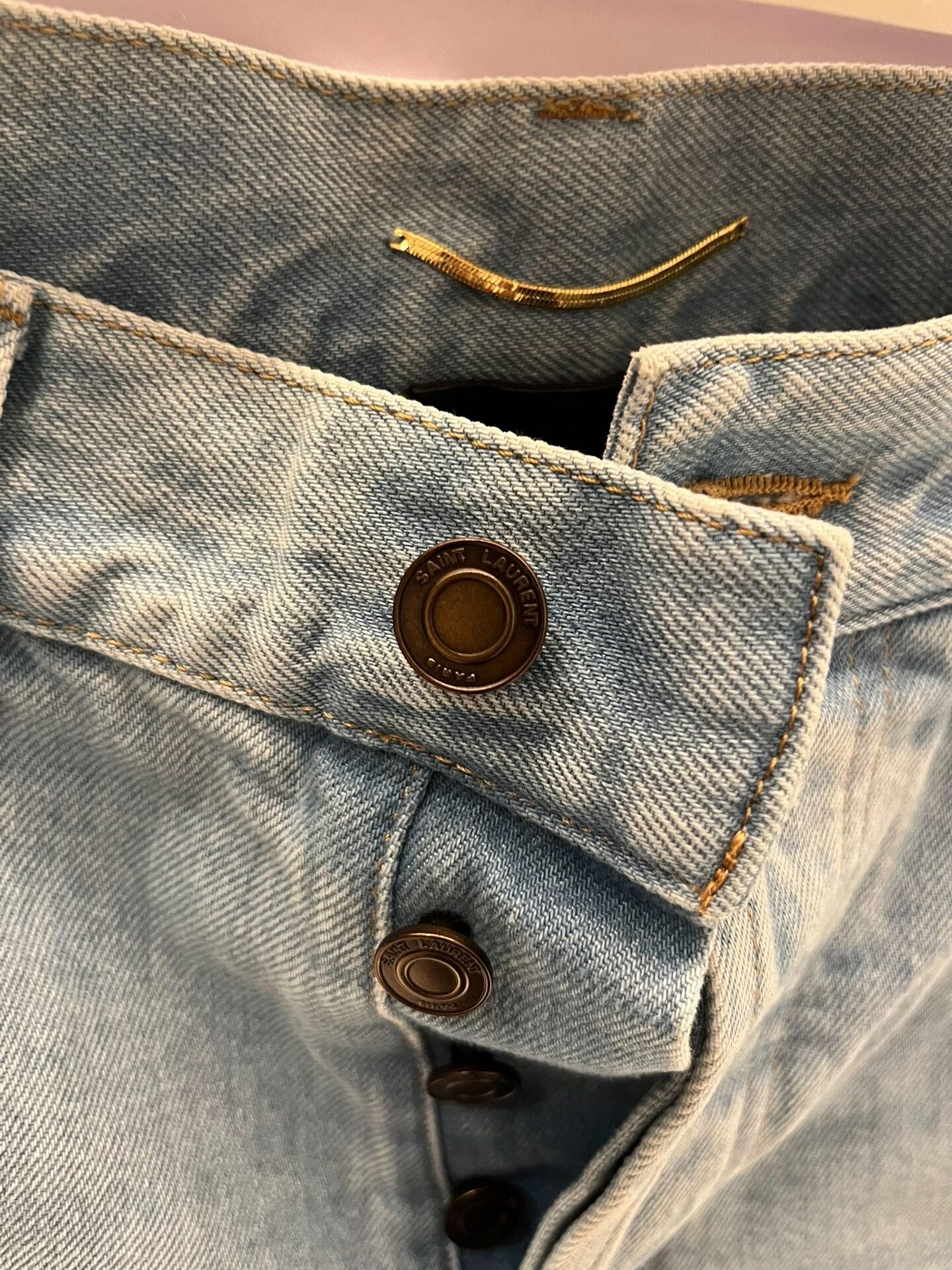 Saint Laurent Paris Saint Laurent Light Blue Jeans Size 27" / US 4 / IT 40 - 2 Thumbnail