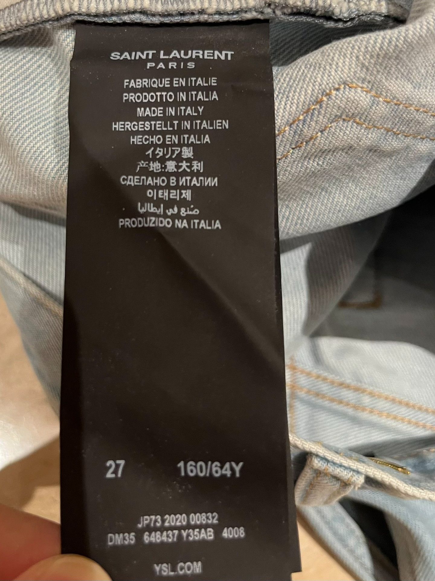 Saint Laurent Paris Saint Laurent Light Blue Jeans Size 27" / US 4 / IT 40 - 4 Thumbnail