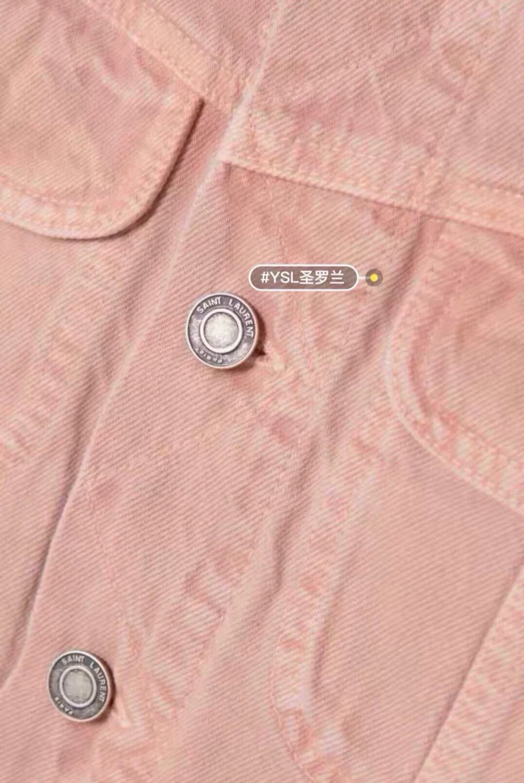 Saint Laurent Paris Saint Laurent Pink Denim Casual Jacket Size S / US 4 / IT 40 - 3 Thumbnail