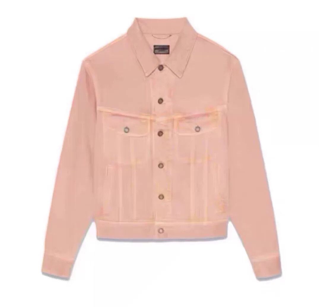 Saint Laurent Paris Saint Laurent Pink Denim Casual Jacket Size S / US 4 / IT 40 - 5 Thumbnail
