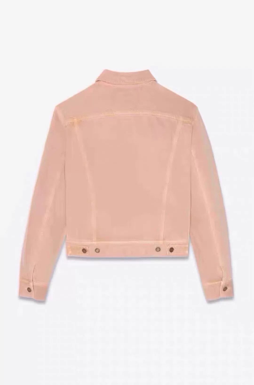 Saint Laurent Paris Saint Laurent Pink Denim Casual Jacket Size S / US 4 / IT 40 - 6 Thumbnail