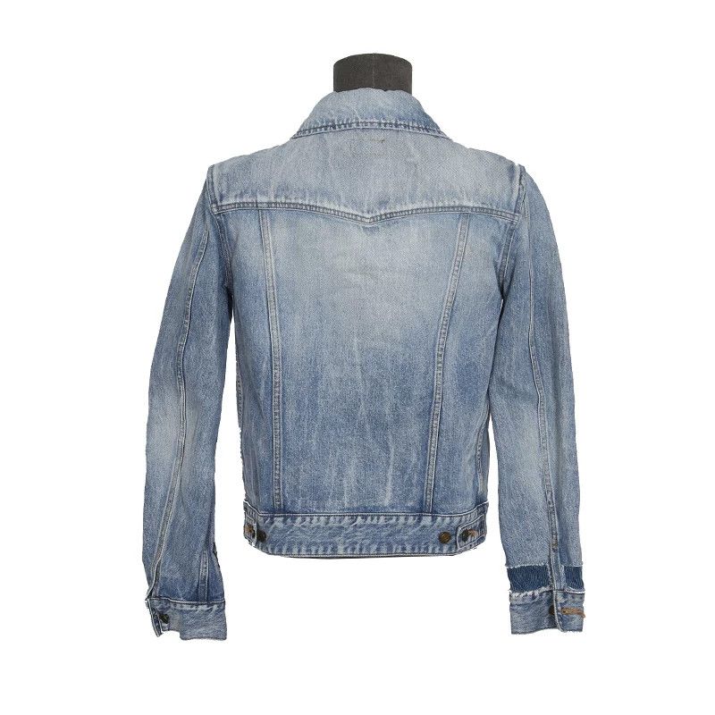 Saint Laurent Paris Saint Laurent Light Blue Denim Jacket Size US M / EU 48-50 / 2 - 2 Thumbnail