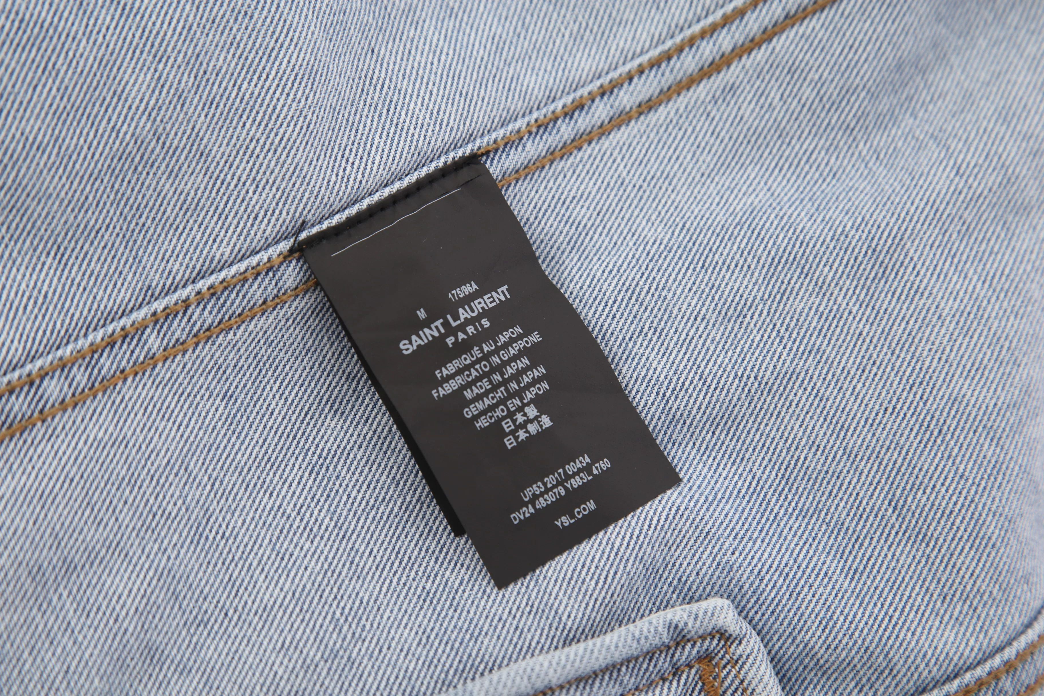 Saint Laurent Paris Saint Laurent Light Blue Denim Jacket Size US M / EU 48-50 / 2 - 6 Thumbnail